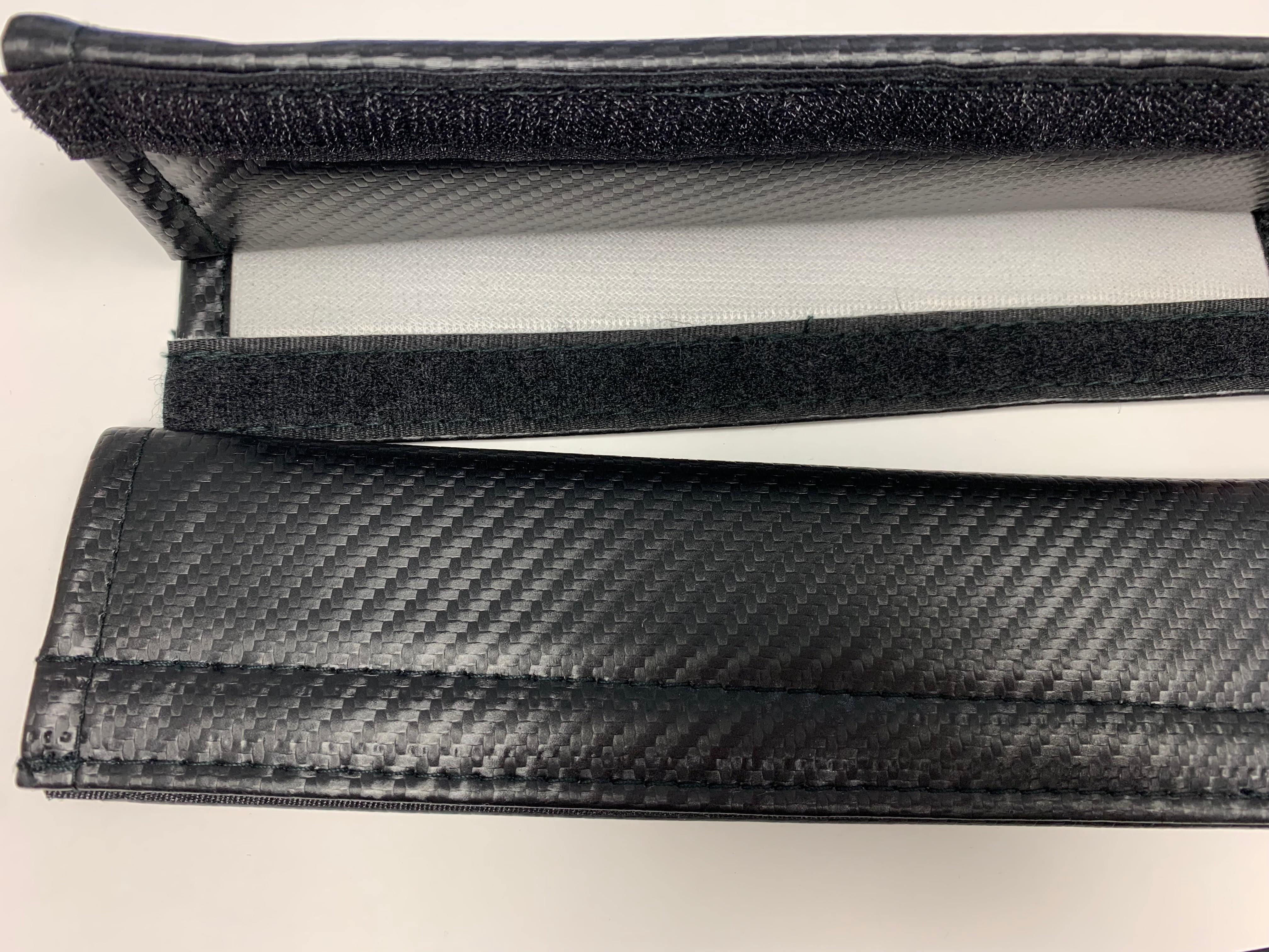 Honda Car Seat Belt Shoulder Pad Cover Protectors - Carbon Fiber Style (22cm x 6cm) - Pair - Comfortable Driving Accessories for Long Trips & Daily Commute