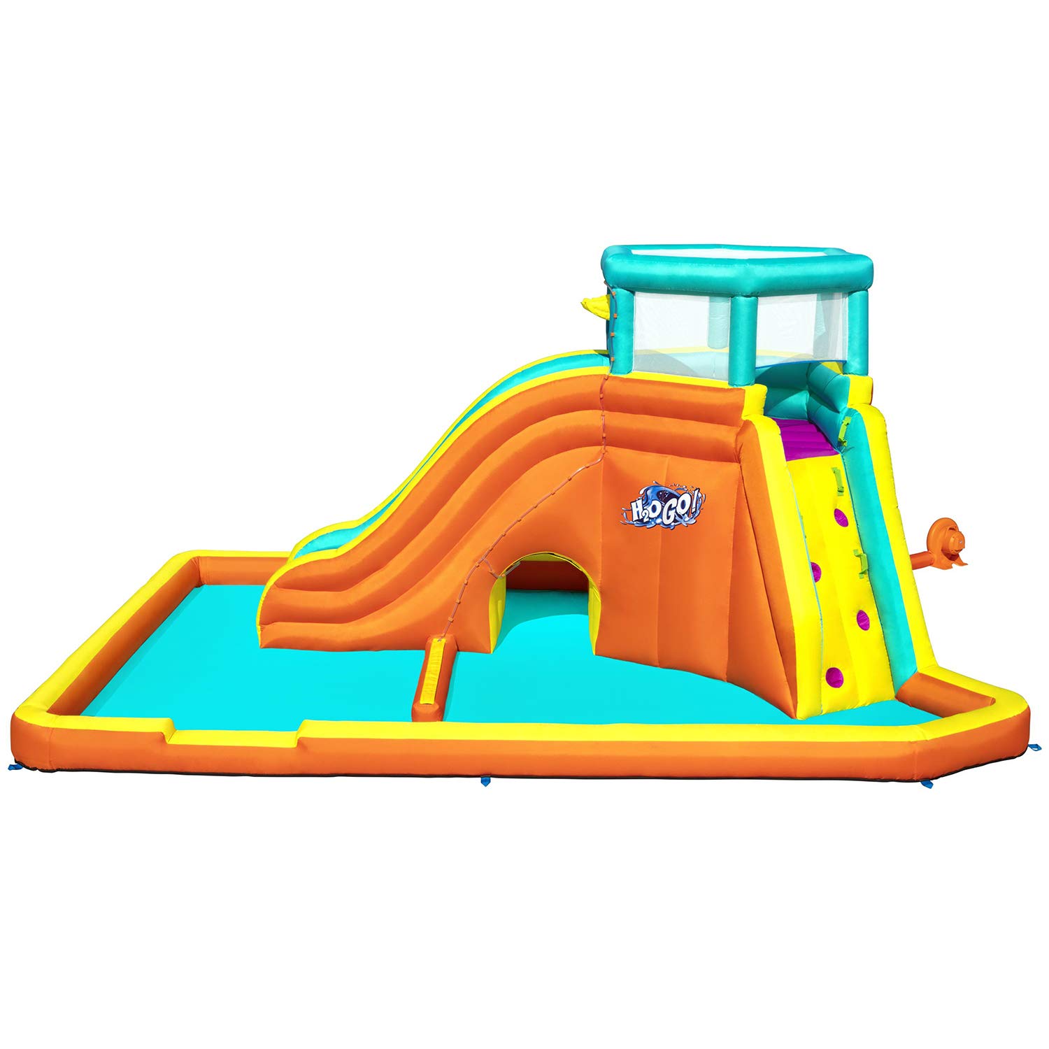Bestway H2OGO Tidal Tower Inflatable Water Slide for Kids - Giant Backyard Water Park with Sprinkler Wall, Air Blower & Storage Bag | Outdoor Summer Fun, Birthday Parties, Family Gatherings