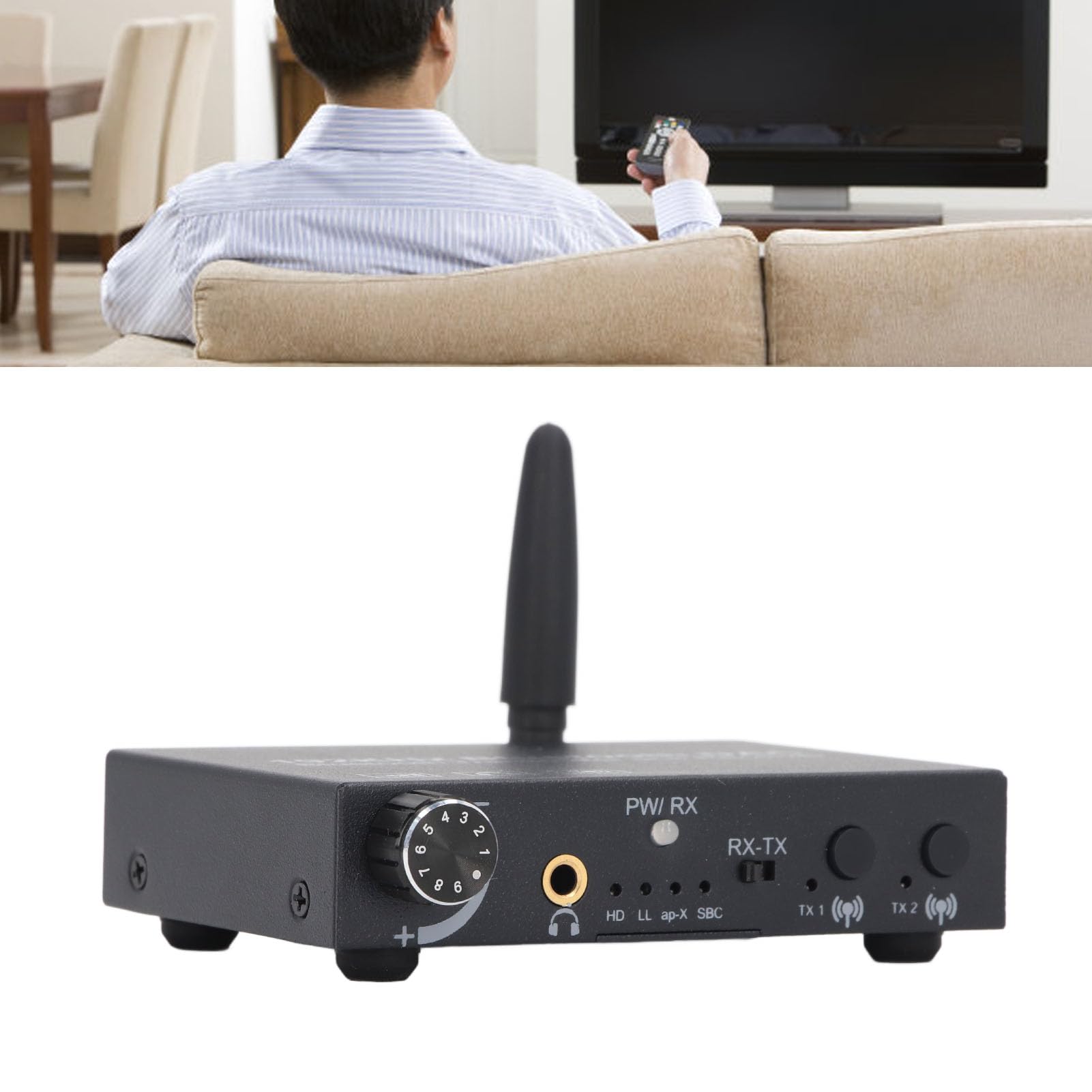 Wireless Digital to Analog Audio Converter - Optical Coaxial to 3.5mm RCA Adapter for Headphones & Speakers | Home Theater & Gaming Setup