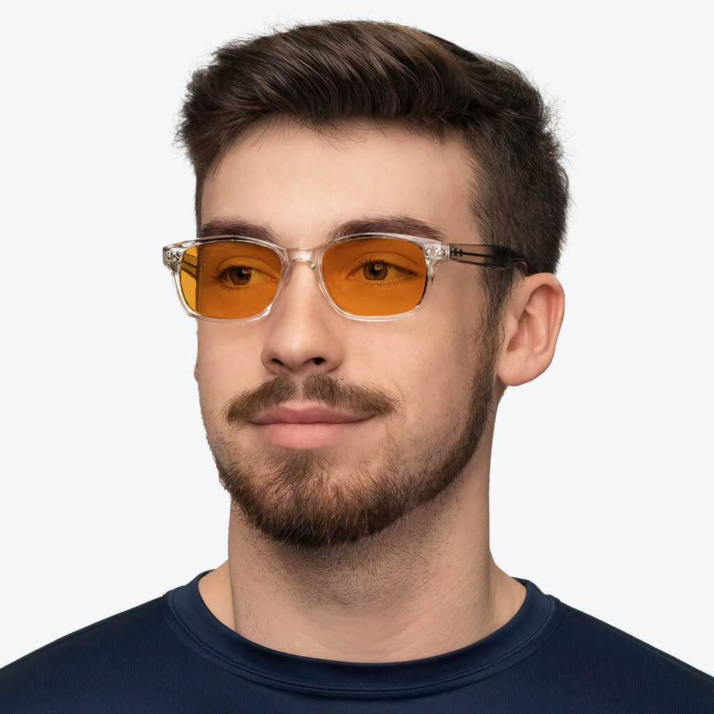 SunDown Lucent Blue Light Blocking Glasses - Crystal Clear Lens for Eye Strain Relief - Prescription Ready for Computer & Screen Use