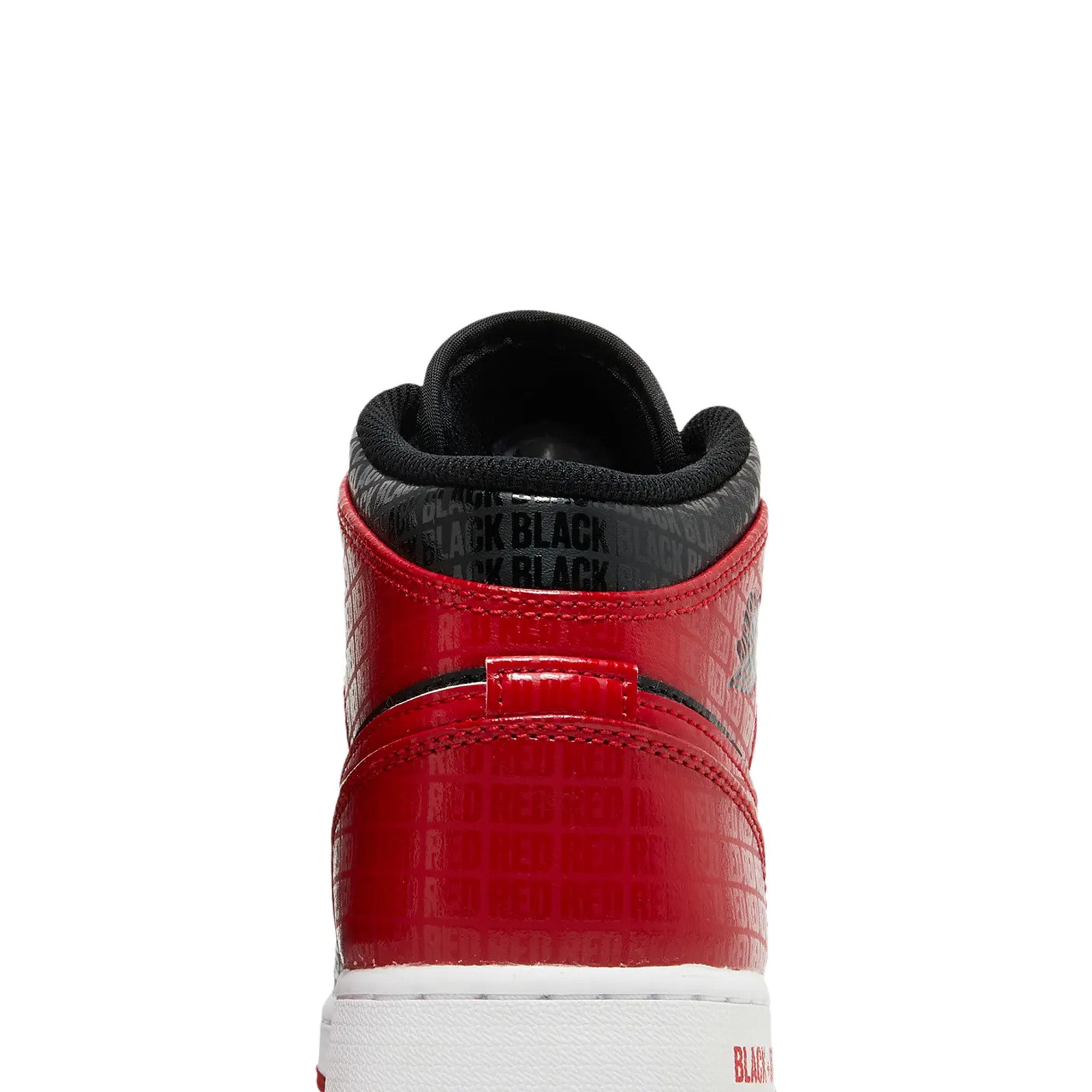 Air Jordan 1 Mid SS 'Bred Text' GS Sneakers for Girls (2022) - Stylish Basketball Shoes for School, Sports & Street Fashion