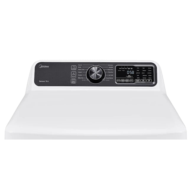 Midea 27 Inch 7.5 Cu Ft Front Load Electric Dryer - White (MLE45N3BWW) | Energy Efficient Laundry Solution for Apartments & Small Homes