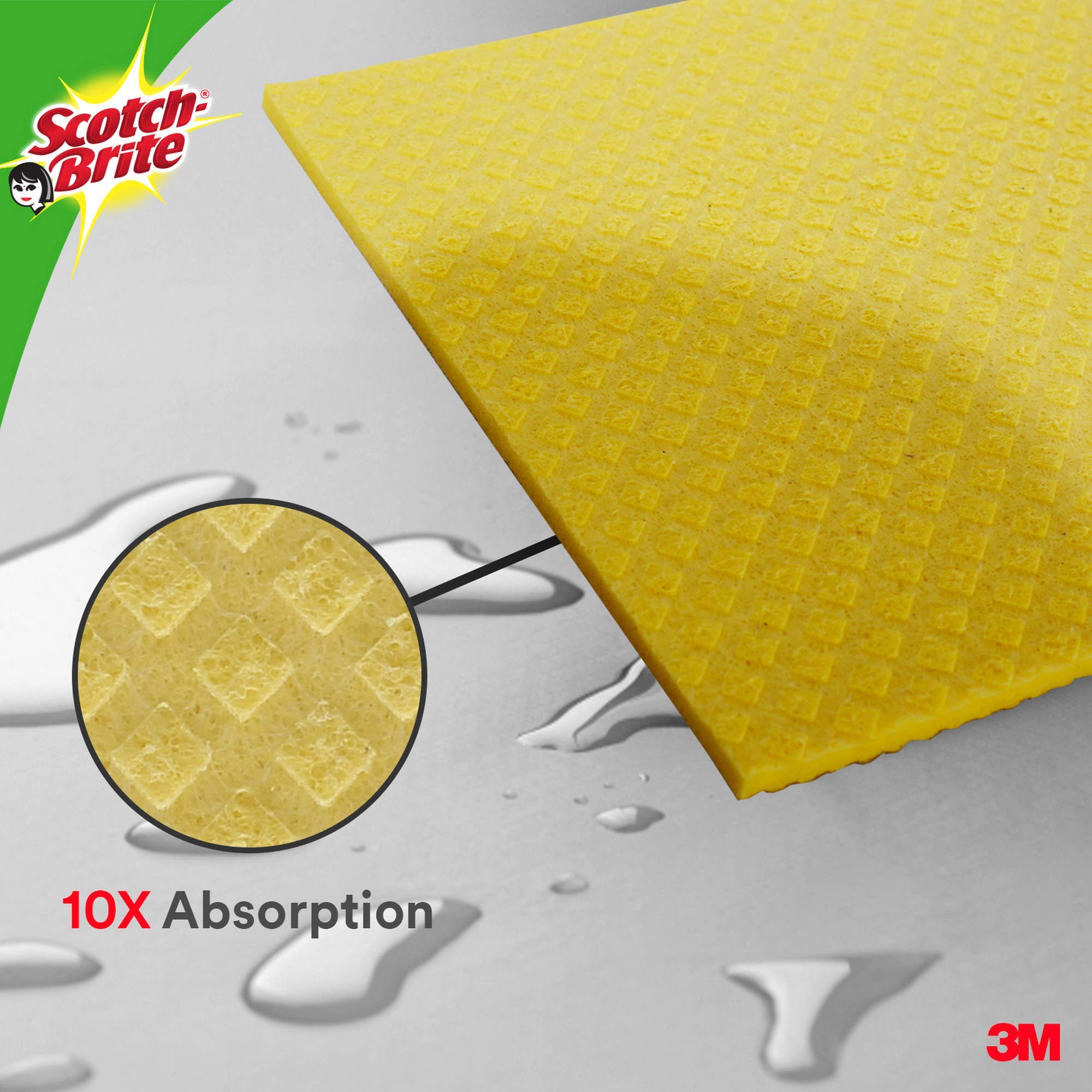 Scotch-Brite Reusable Kitchen Cleaning Sponge - Multi-Color, Biodegradable & Easy to Use for Dishes, Countertops & Appliances | Eco-Friendly Home Cleaning Supplies