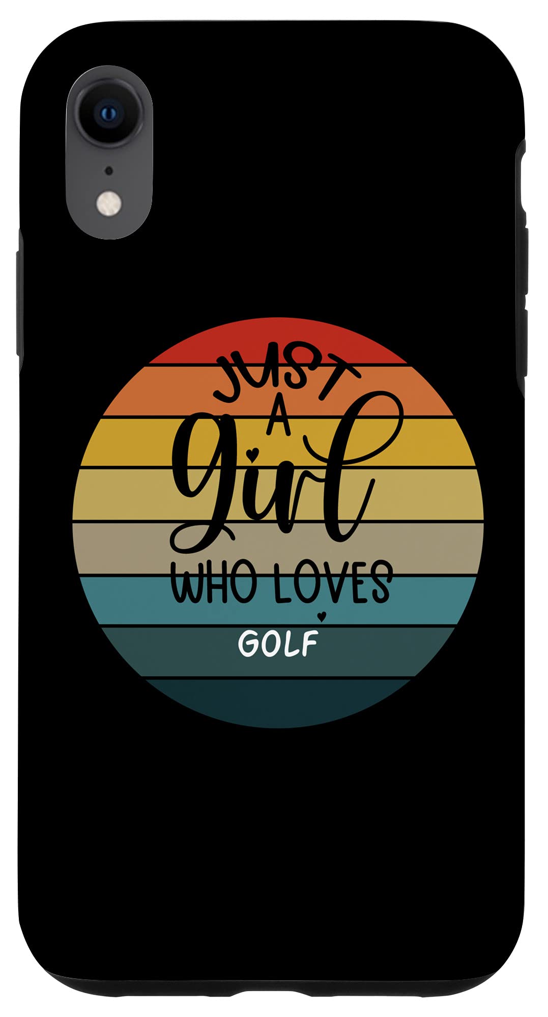 Vintage iPhone XR Case - Just A Girl Who Loves Golf Design | Trendy Protective Cover for Women | Perfect for Golf Lovers & Everyday Use