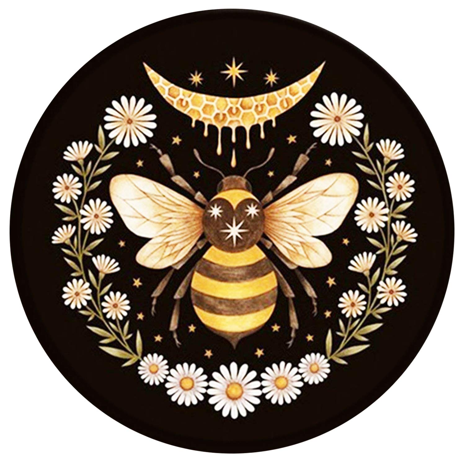 Premium Gaming Mouse Pad with Anti-Skid Rubber Base & Stitched Edges - Honeybee Design for PC, Laptop & Computer - Perfect for Office Work, Gaming & Home Use