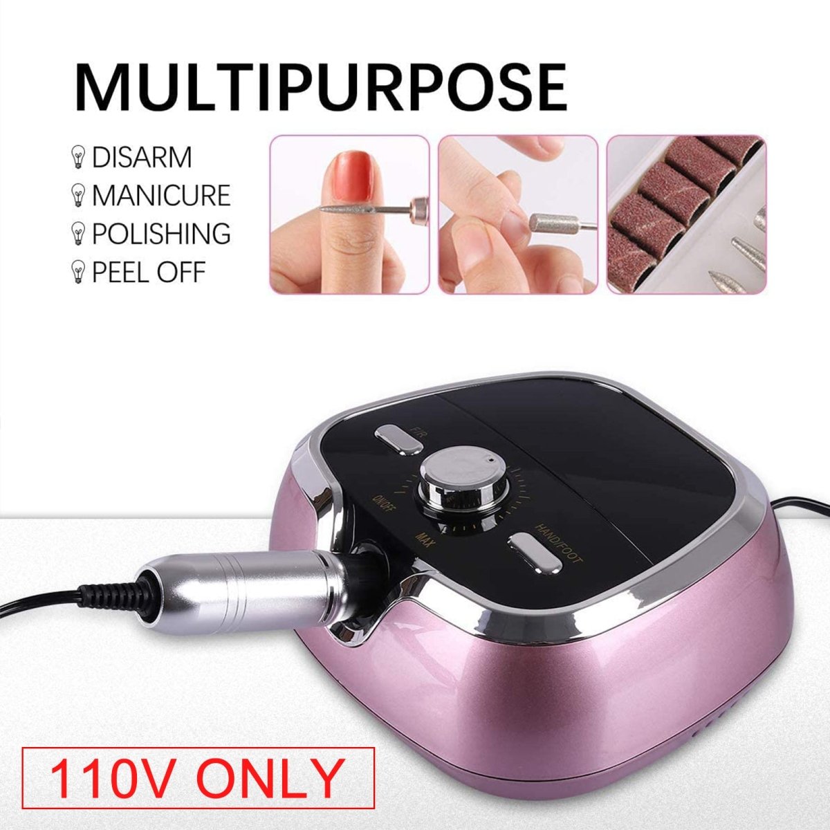 **35000RPM Electric Nail Drill Machine - Professional Manicure & Pedicure Tool for Salon & Home Use - Perfect for Nail Art, Acrylics & Gel Extensions**