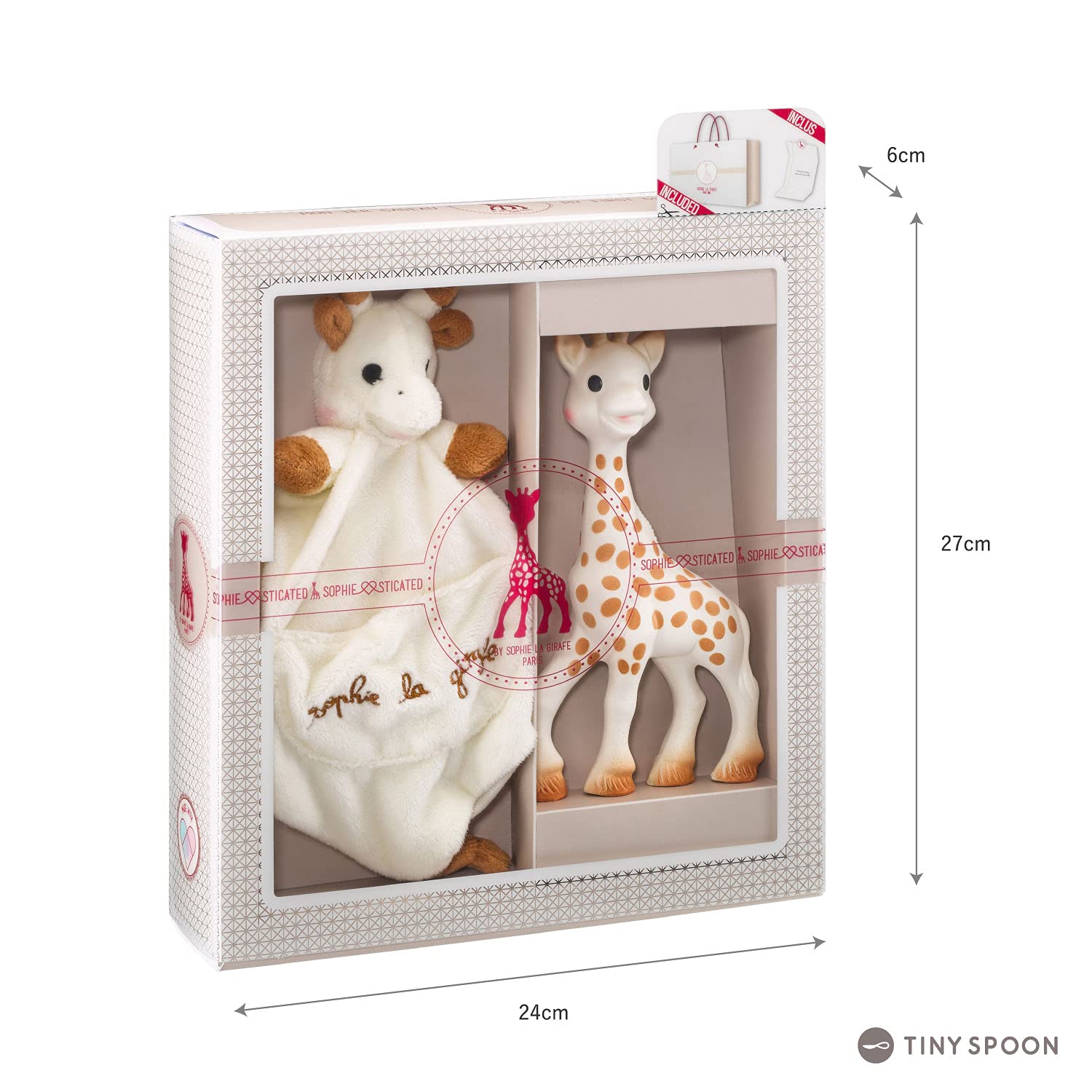 Sophie La Girafe Baby Gift Set with Soft Security Blanket - Perfect Newborn Shower Present & Comforting Nursery Essential