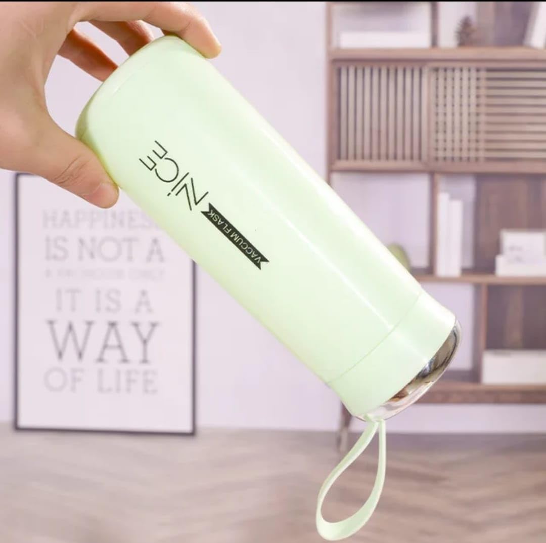 Hofex 450ml Insulated Glass Juice Bottle with Leak-Proof Lid - Wide Mouth & Easy Open Design - Inner Glass Outer Plastic for Temperature Retention - Perfect for Smoothies, Cold Brew & On-the-Go Hydration