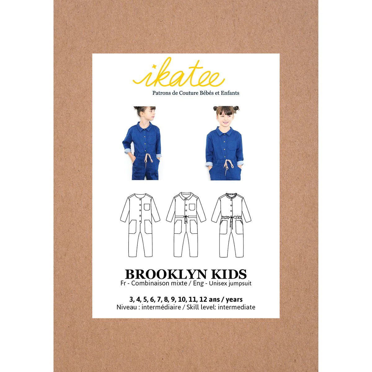 Brooklyn Jumpsuit Sewing Pattern for Kids Age 3-12 Years | DIY Children's Romper Outfit for Playdates & Special Occasions