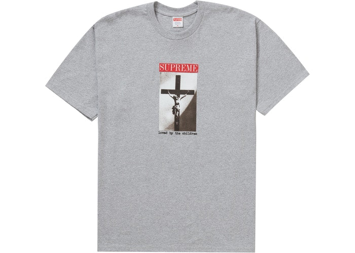 Supreme Loved By The Children T-Shirt - Grey Cotton Streetwear Tee for Men & Women | Casual Wear, Hip Hop Fashion, Urban Style