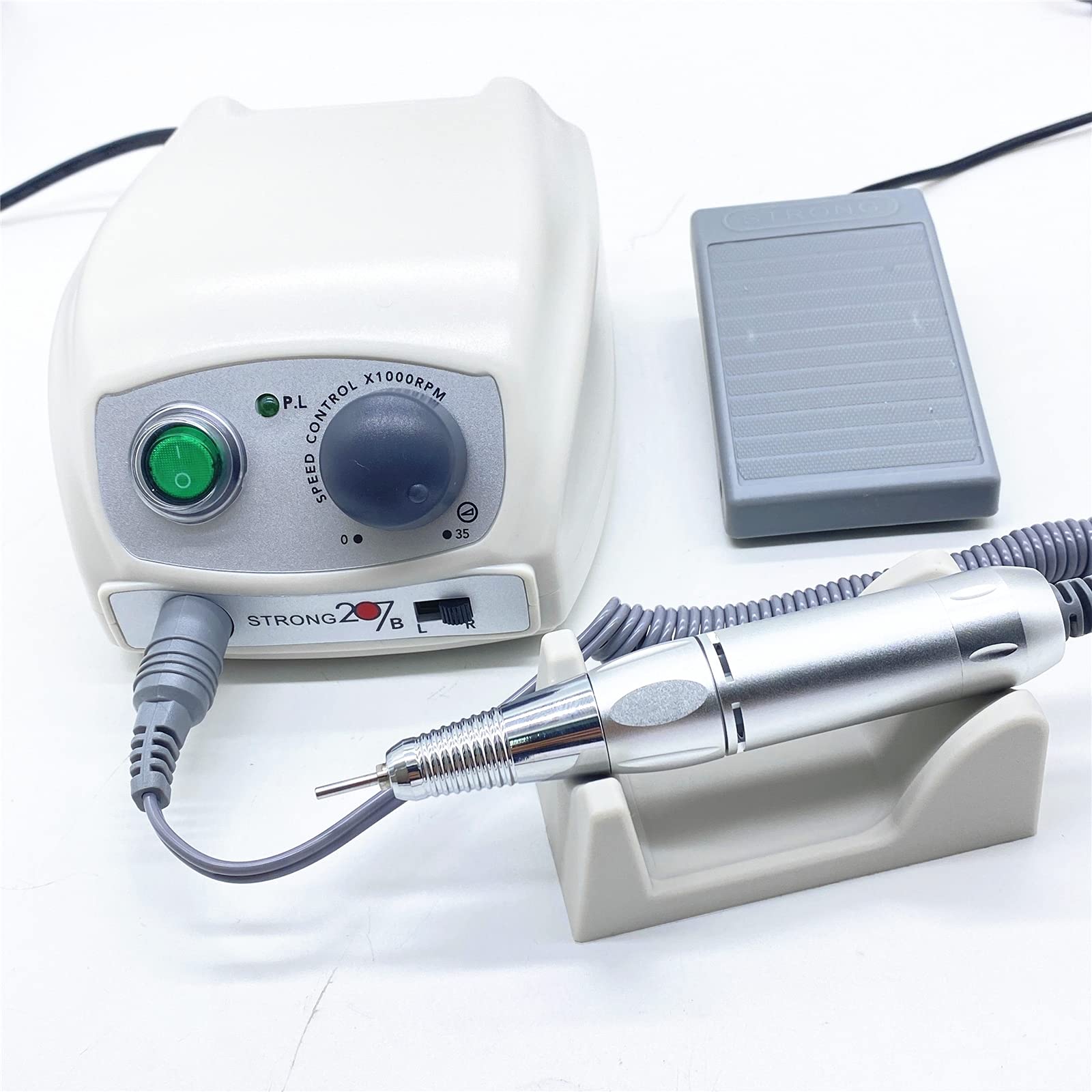 65W High-Speed Nail Drill Machine - 35000 RPM Professional Manicure Tool with Control Box & Nail File Set for Salon & Home Use - Perfect for Nail Art, Acrylics, and Gel Extensions