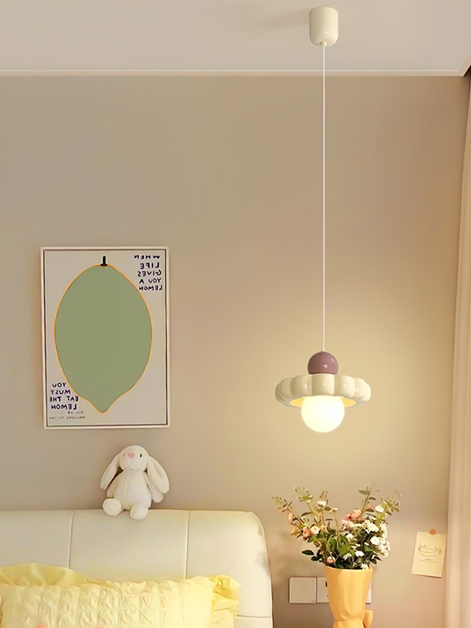 Stylish Cream Cloud Pendant Lamp - Modern Hanging Light Fixture for Bedroom, Living Room & Dining Room Decor