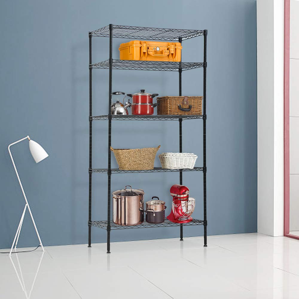 Heavy Duty 5-Tier Steel Wire Shelving Unit - 14
