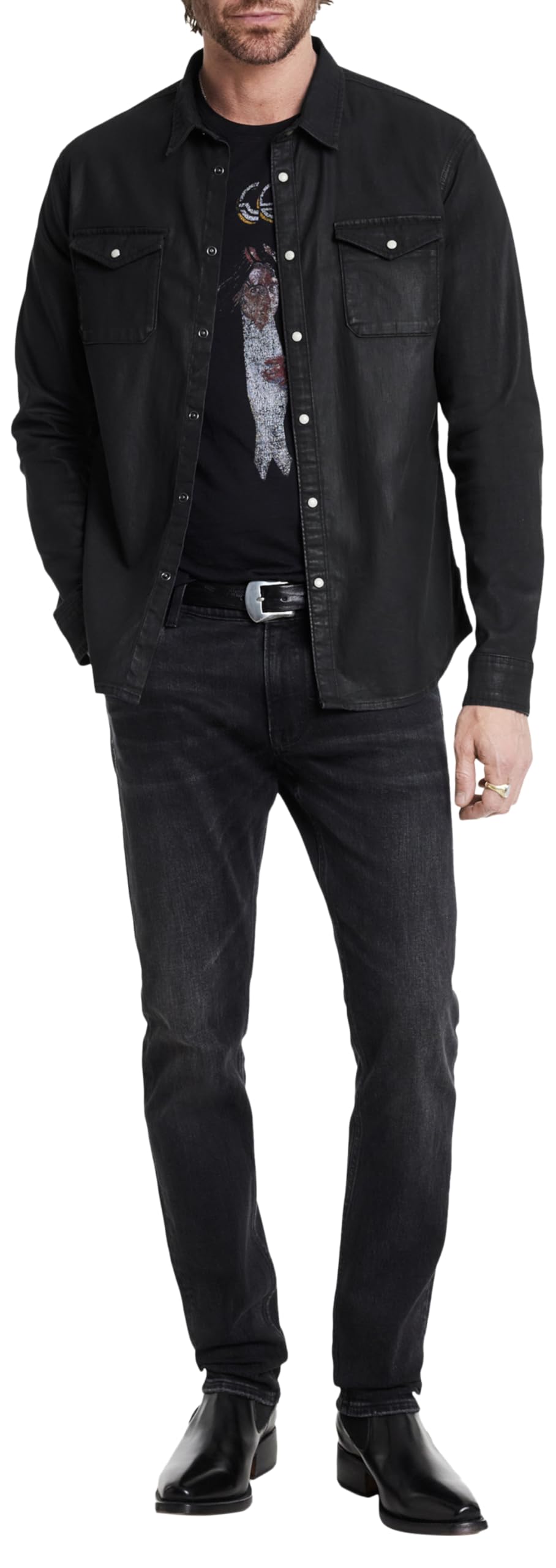 John Varvatos Men's Marshall Button-Down Shirt - Casual & Formal Wear for Work, Date Night & Everyday Style
