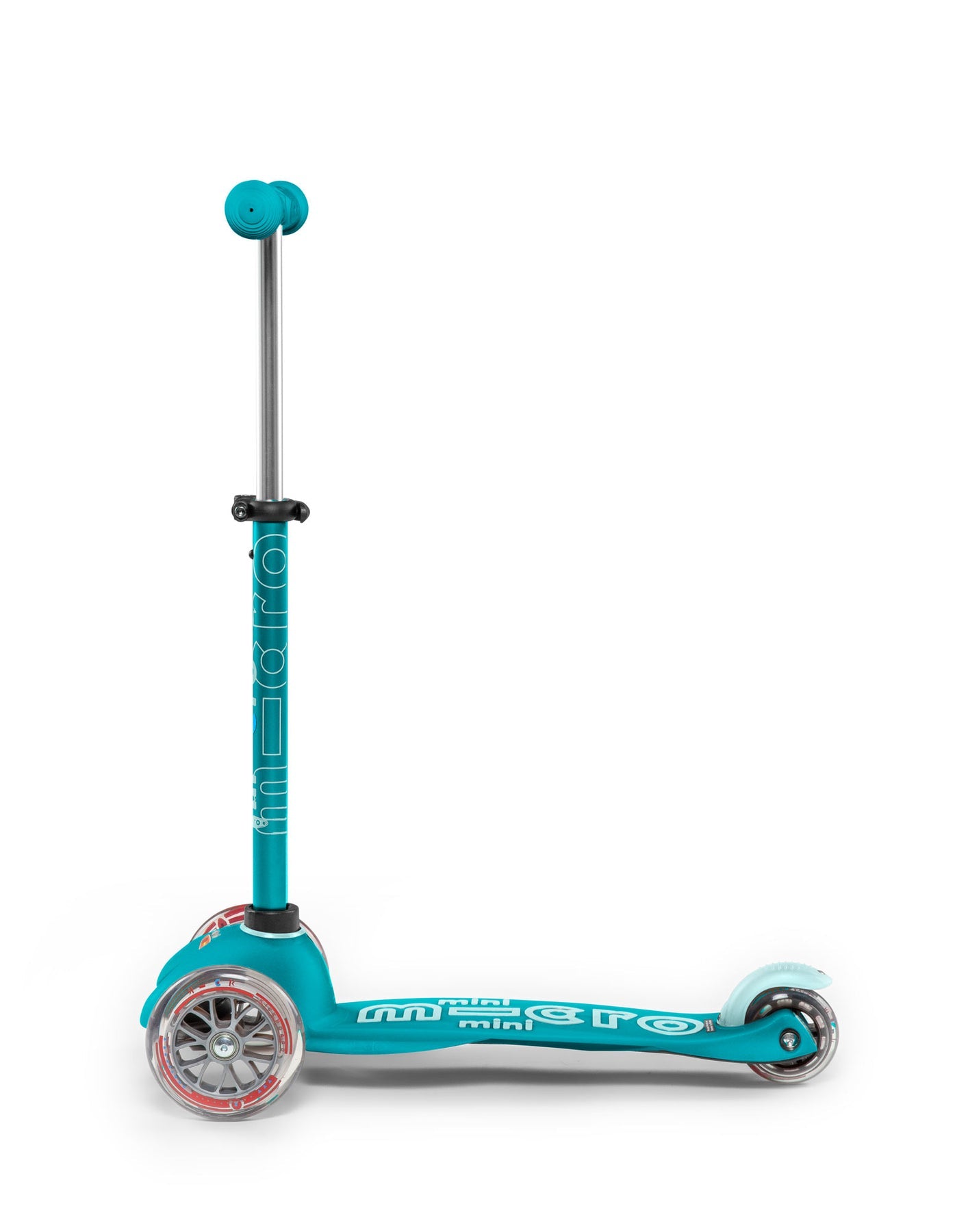 Micro Mini Deluxe 3 Wheel Scooter for Kids - Lightweight Foldable Kick Scooter with Adjustable Handlebar, Aqua Blue - Perfect for Commuting, Park Rides & Neighborhood Fun