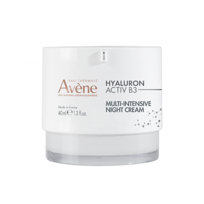 Avène Hyaluron Activ B3 Multi Intensive Night Cream for Anti-Aging & Wrinkle Reduction - Hydrating Face Moisturizer for Mature Skin - Perfect for Nighttime Skincare Routine & Dry Skin Relief