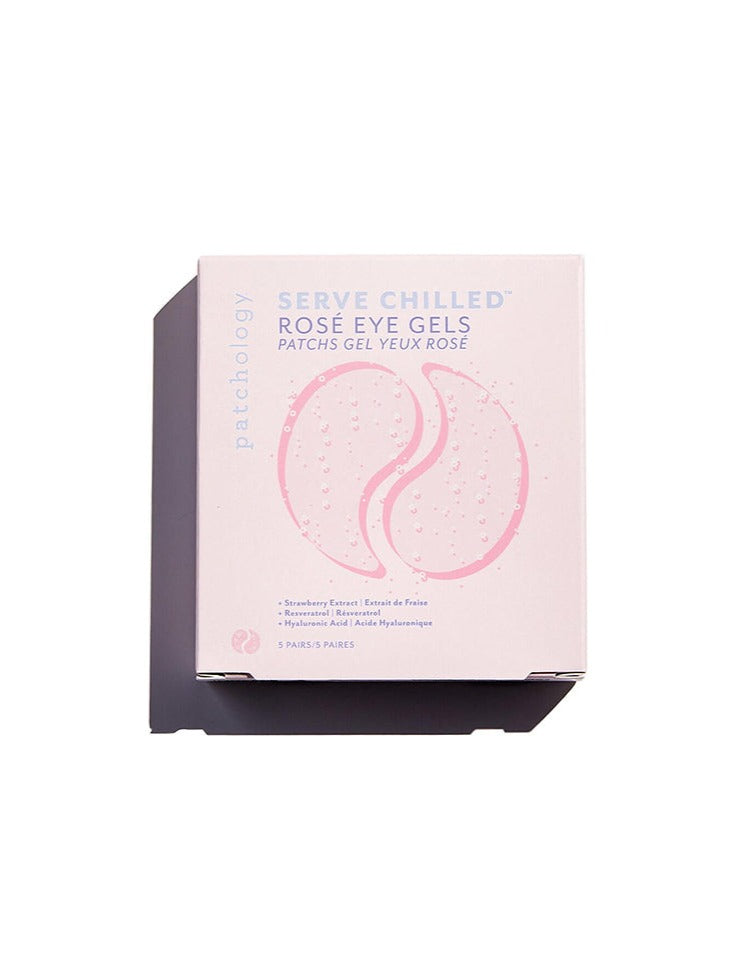 Patchology Rosé Eye Gels - Cooling Under Eye Treatment for Puffiness & Dark Circles - Perfect for Spa Nights & Travel Skincare
