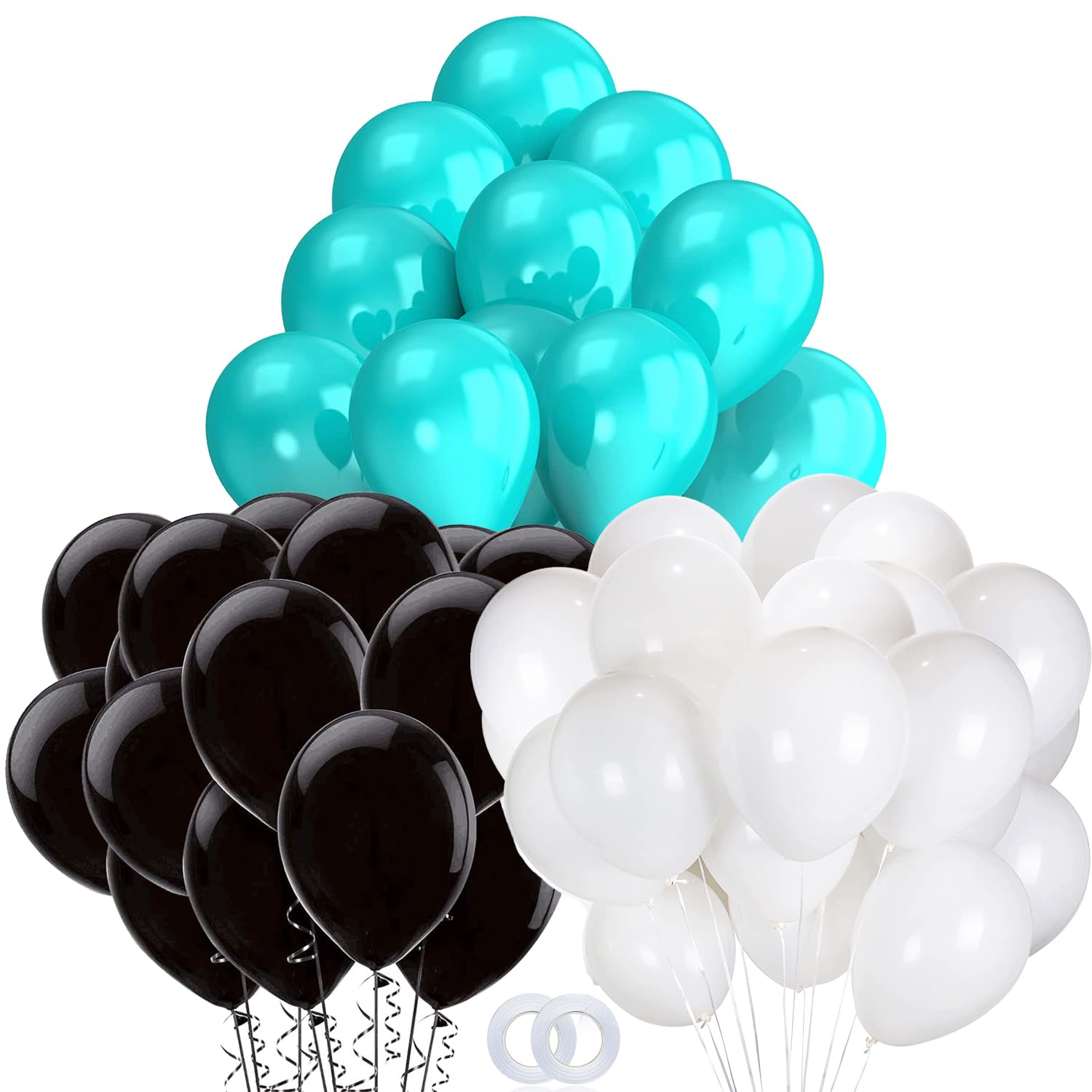 2025 Teal & Black Graduation Party Decorations - 30pcs Balloons Set for Graduation, Birthday & Bridal Shower | Turquoise Balloon Arch Kit for Party Backdrop, Photo Booth & Celebration Decor