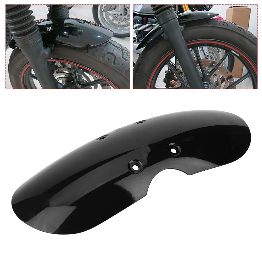 Acouto Black Short Front Mudguard Dirt Guard Cover for Triumph T100 & 900 Motorcycles (2001-2016) - Off-Road Protection & Style Upgrade
