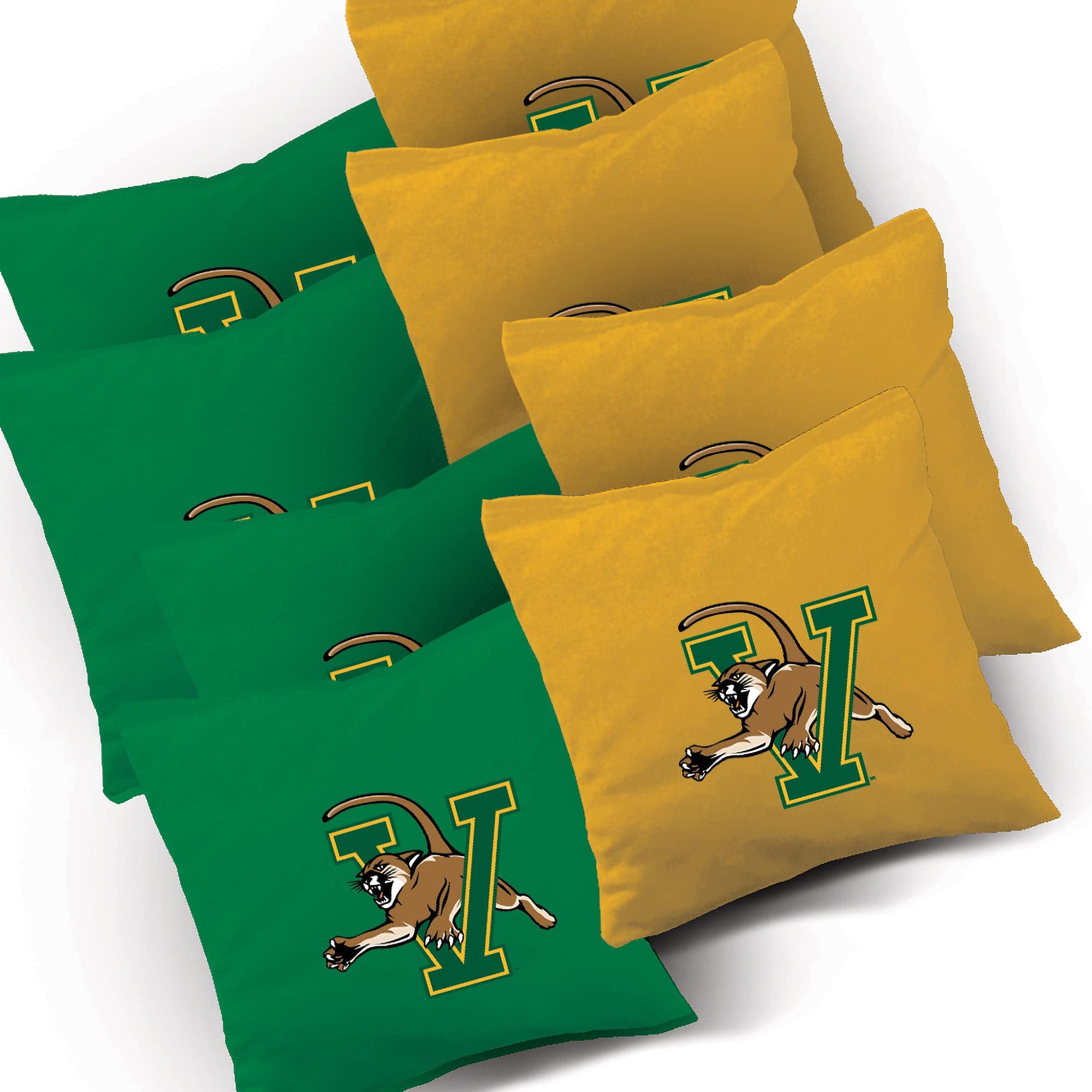 Premium Vermont Jersey Cornhole Boards Set - 2 Regulation-Sized Boards & 8 Custom Team Logo Bean Bags | Perfect for Backyard BBQs, Tailgating, and Outdoor Parties