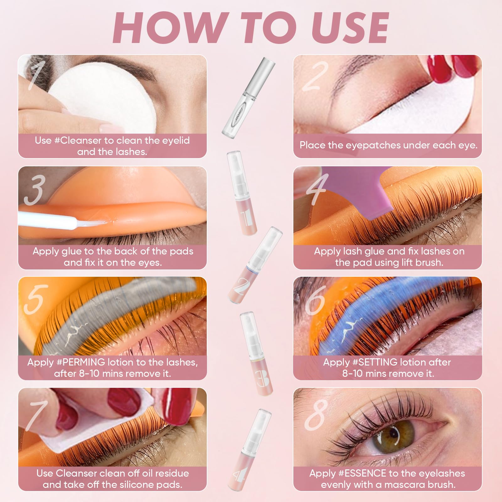 Professional Lash Lift Kit for Eyelash Perm - Instant Curling & Lifting with Detailed Instructions - Perfect for Salon, Home Use & DIY Beauty Treatments