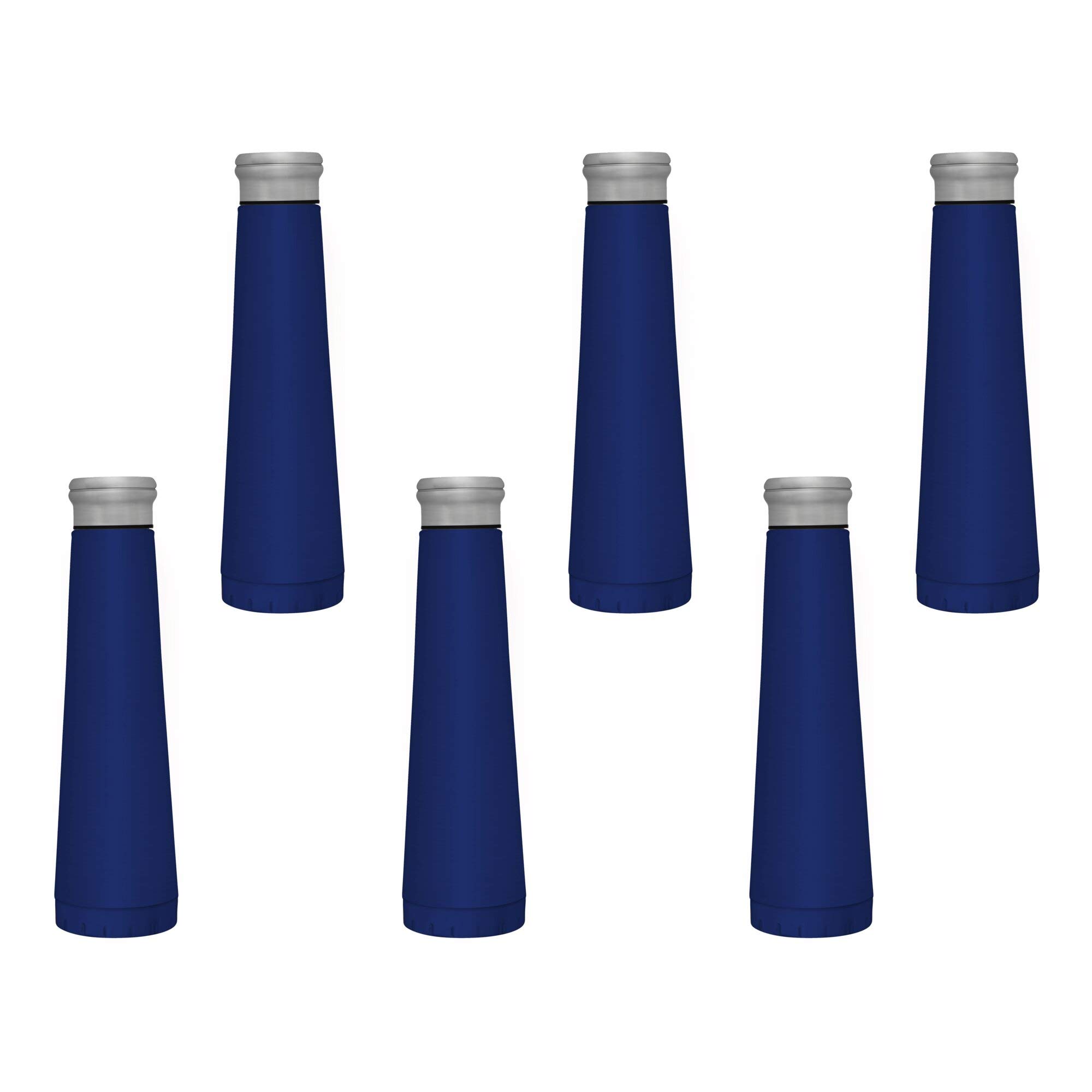 6-Pack 16 oz Vacuum Insulated Stainless Steel Water Bottles - Double Wall BPA-Free Leak Proof - Perfect for Gym, Hiking, Camping & Outdoor Activities