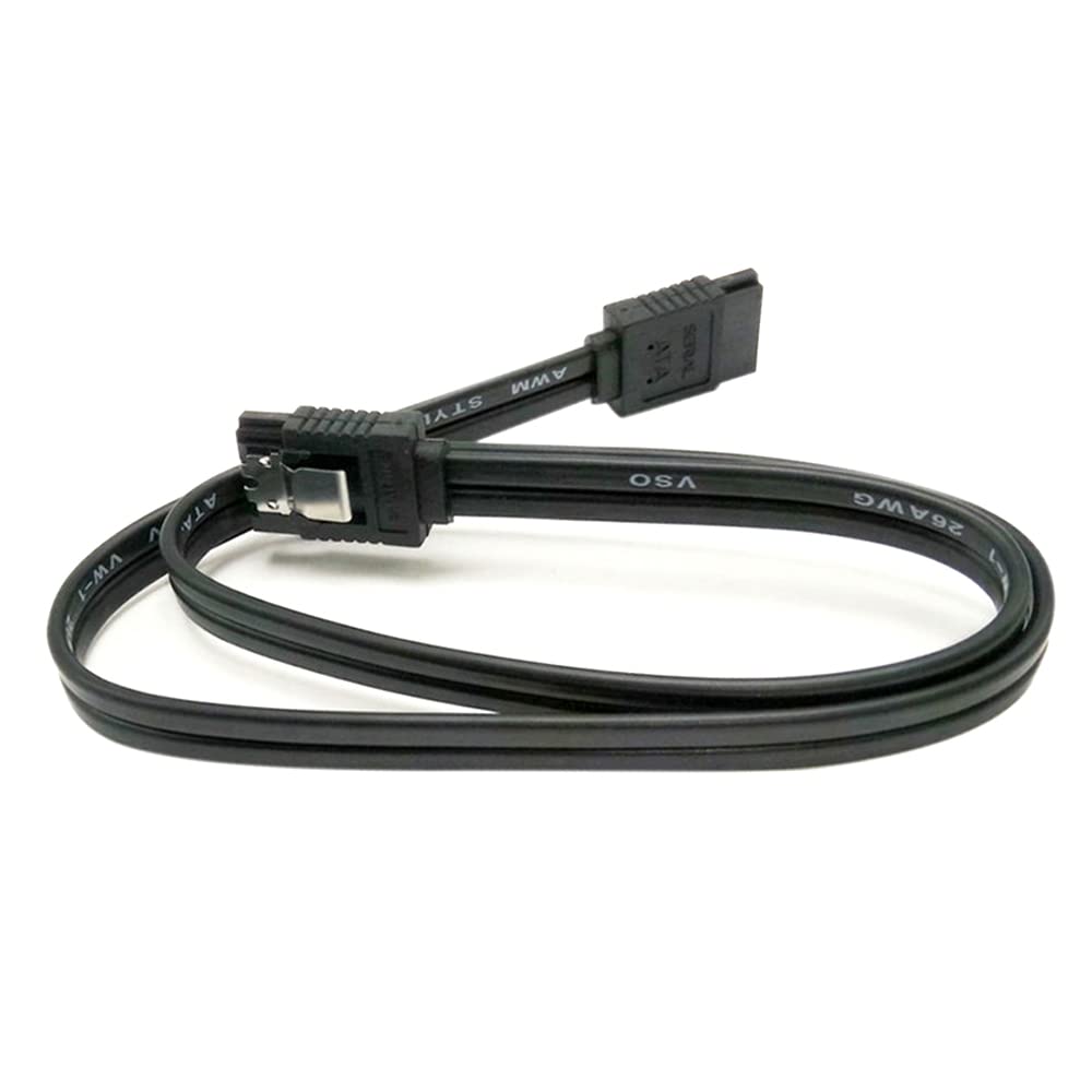 40cm SATA 3.0 Cable - 6Gbps Right Angle 90 Degree SATA III Data Cable for HDD SSD Hard Drive - High Speed Transfer for PC Laptop Desktop Computer Upgrades & Data Recovery