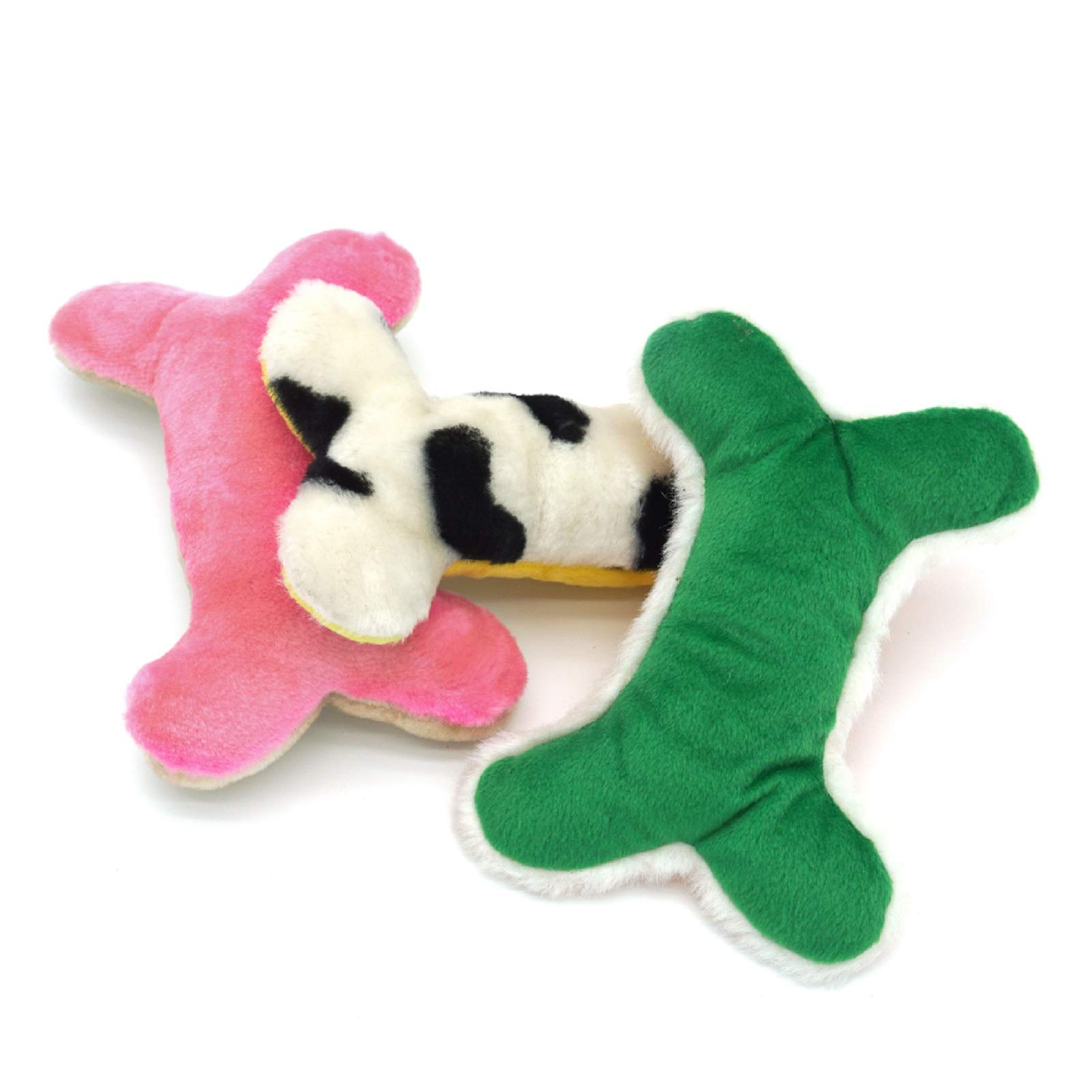 SUNKYPUP Squeaky Plush Dog Toys - 3 Pack Interactive Puppy Chew Toys for Small, Medium & Large Dogs | Durable Teething Pet Toys for Puppies & Adult Dogs | Fun Playtime, Training & Stress Relief for Pets at Home or Outdoors