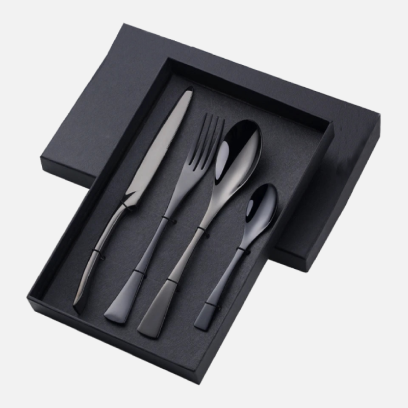 Premium Fire Rainbow Stainless Steel Serving Utensils Set - 5-Piece Kitchen Tools for Cooking, BBQ, Buffet & Party Serving - Durable & Stylish Serving Spoons, Tongs & Ladle for Home & Restaurant Use