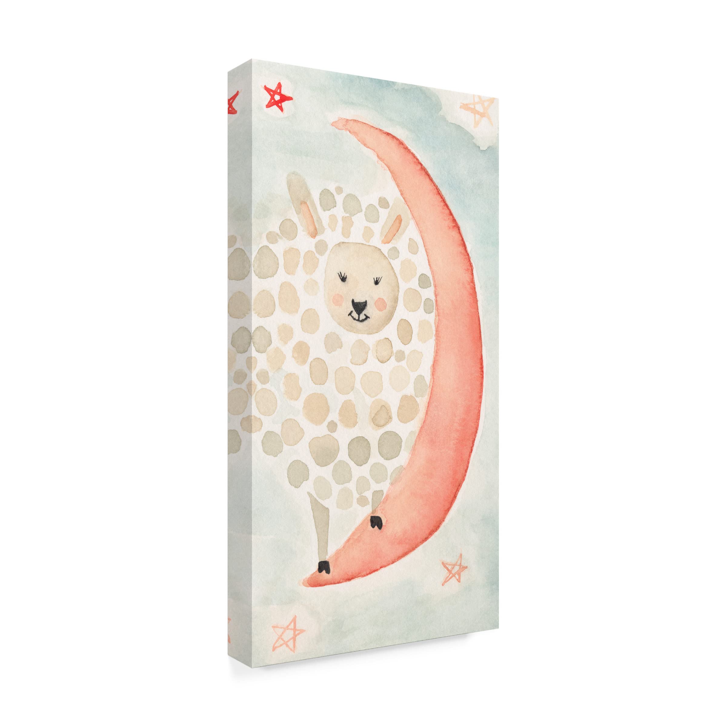 Counting Sheep No.4 by Natalie Timbrook - Premium Canvas Wall Art Print for Home & Office Decor - Perfect for Bedroom, Nursery, or Meditation Space