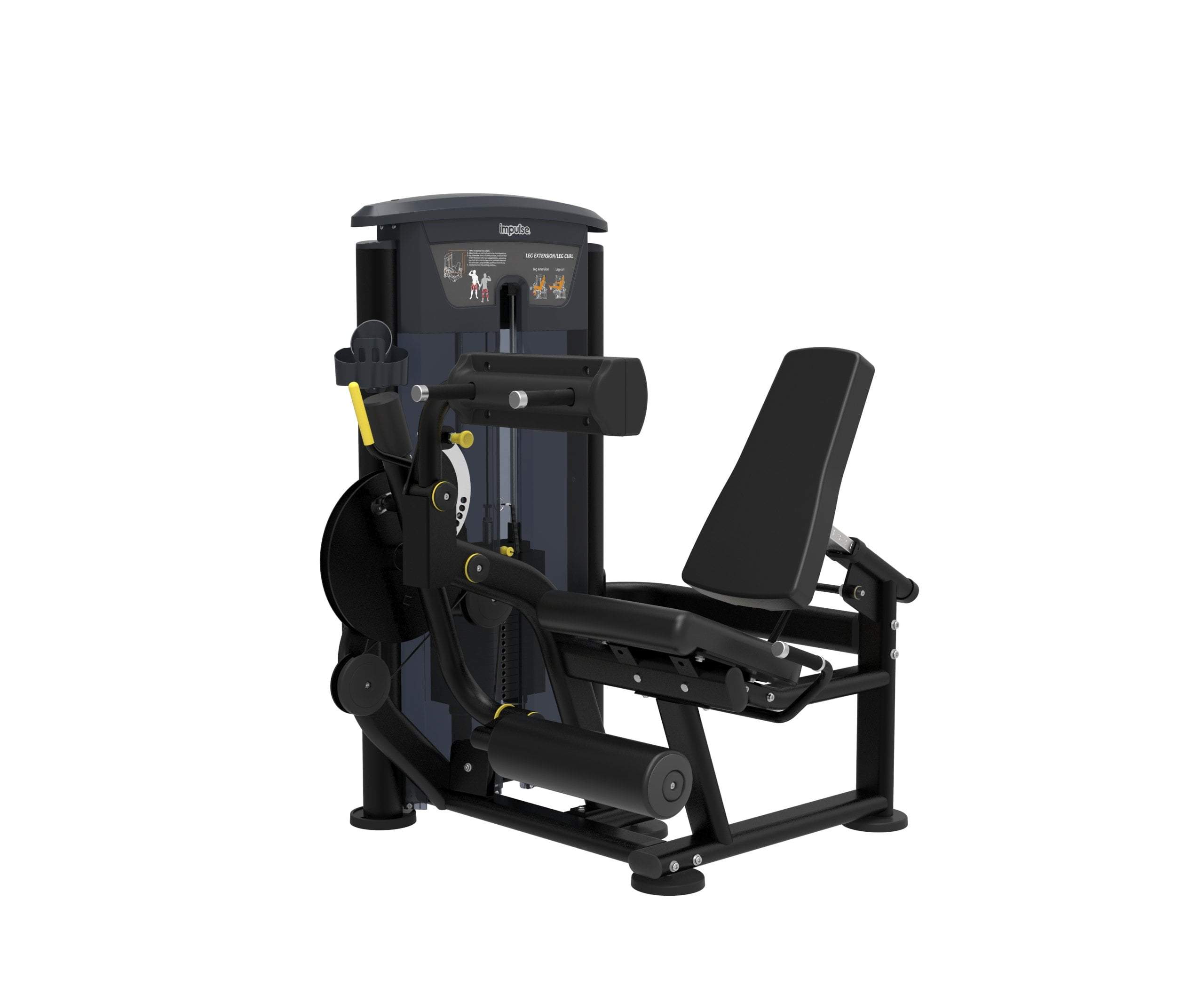 Impulse Leg Extension and Leg Curl Machine - 235lb Weight Stack for Home Gym Strength Training - Perfect for Leg Workouts, Muscle Building, and Fitness Enthusiasts
