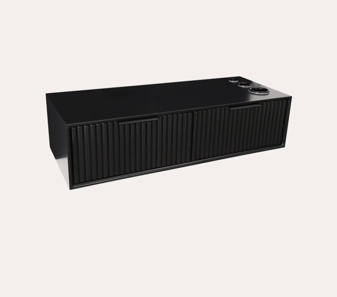 Modern Tambour Wall Mounted Station - Stylish and Functional Storage Solution for Home, Office, or Garage Organization