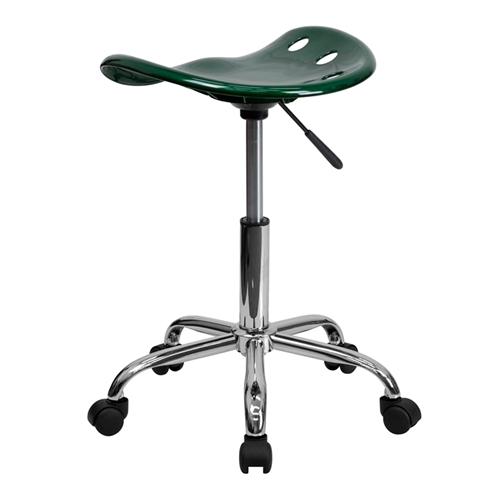 Vibrant Apple Green Tractor Seat & Chrome Stool - Retro Diner Style Bar Stool for Kitchen, Cafe, and Home Decor