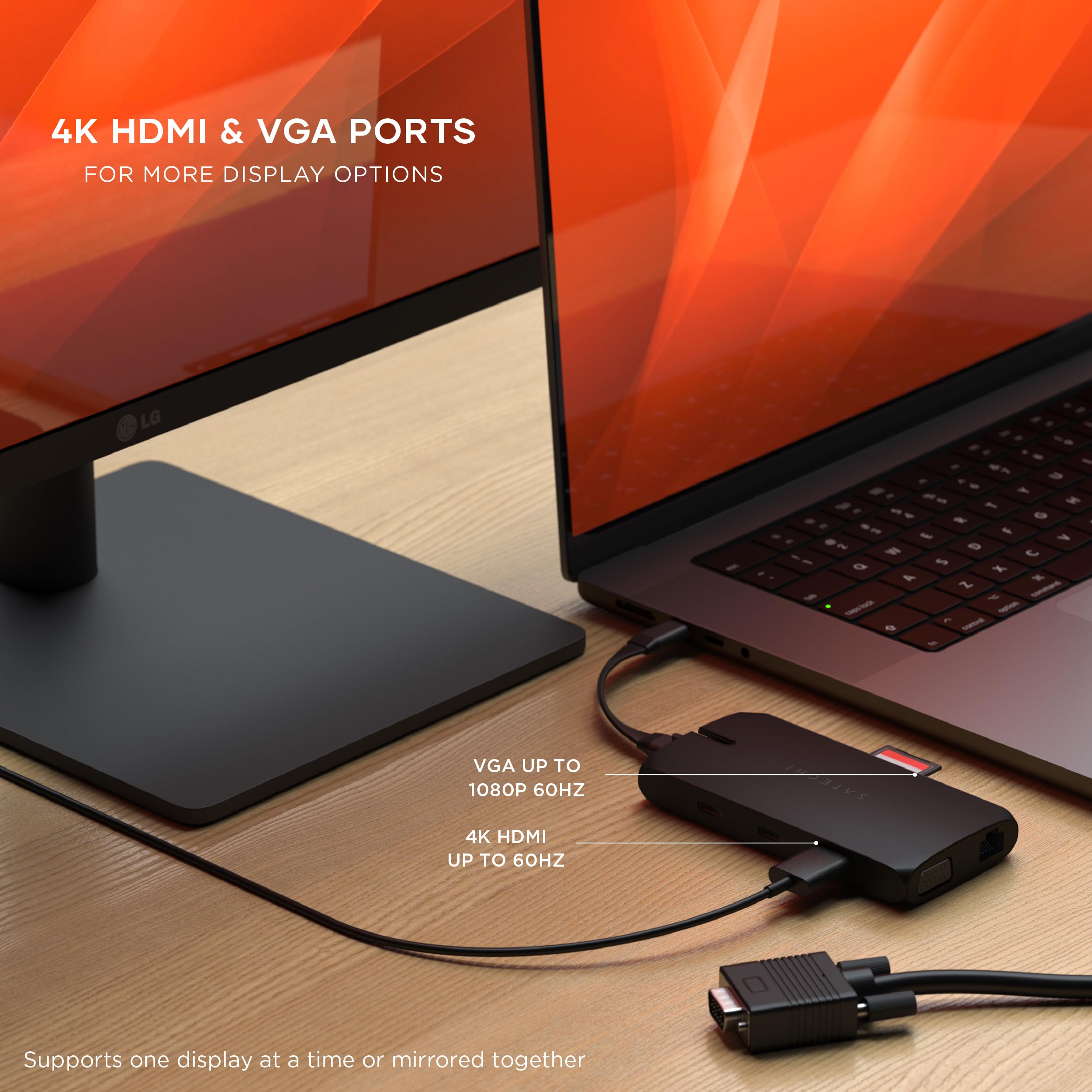 Satechi 9-in-1 USB C Hub Multiport Adapter with 4K HDMI, USB 3.0, SD Card Reader - Compatible with MacBook Pro/Air, iPad Pro/Air, Mac Mini & iMac (Space Gray) - Perfect for Home Office, Travel & Mobile Workstations
