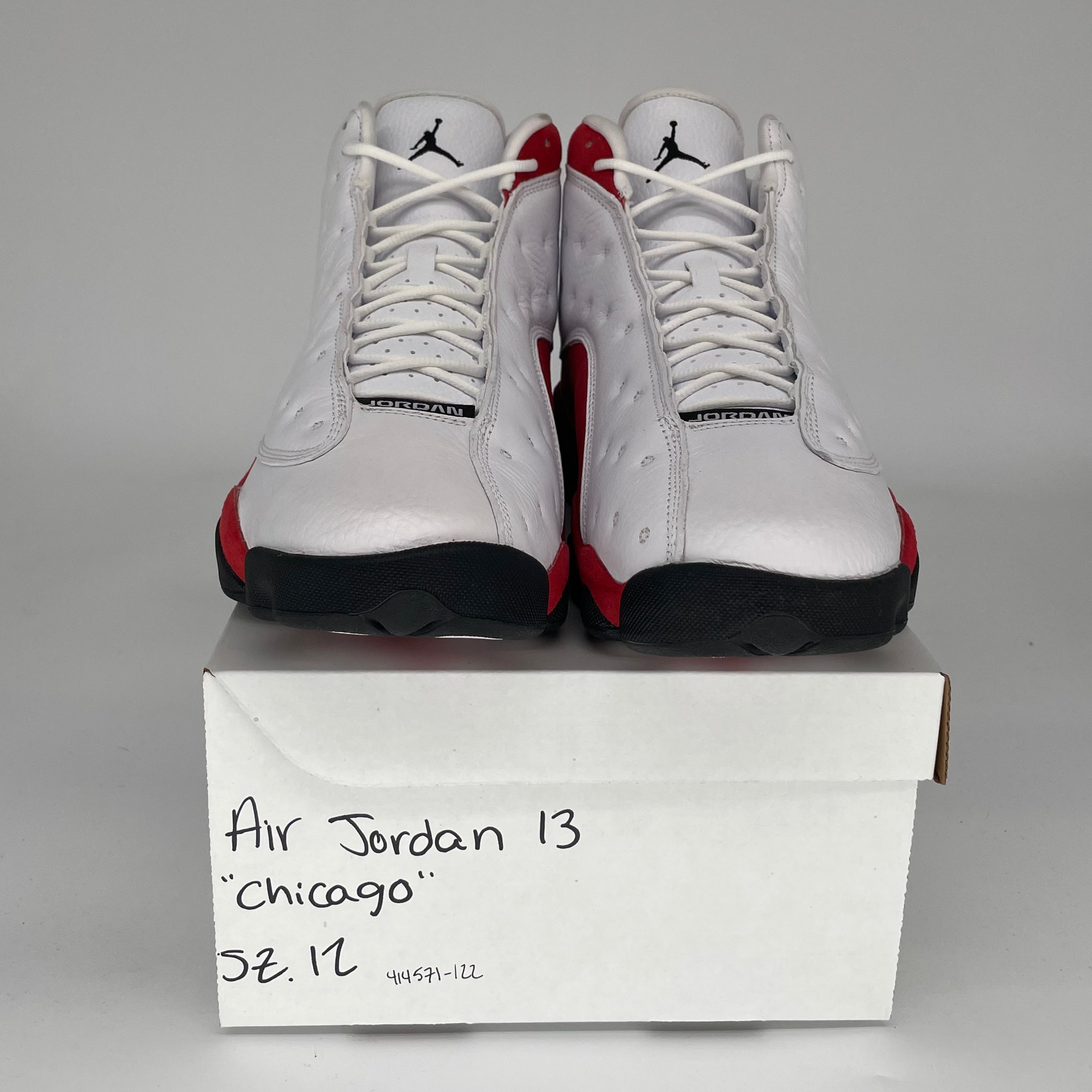 Original Air Jordan 13 Retro 'Chicago' Men's Basketball Shoes - Size 12 (414571-122) - Perfect for NBA Games, Streetwear & Sneaker Collectors
