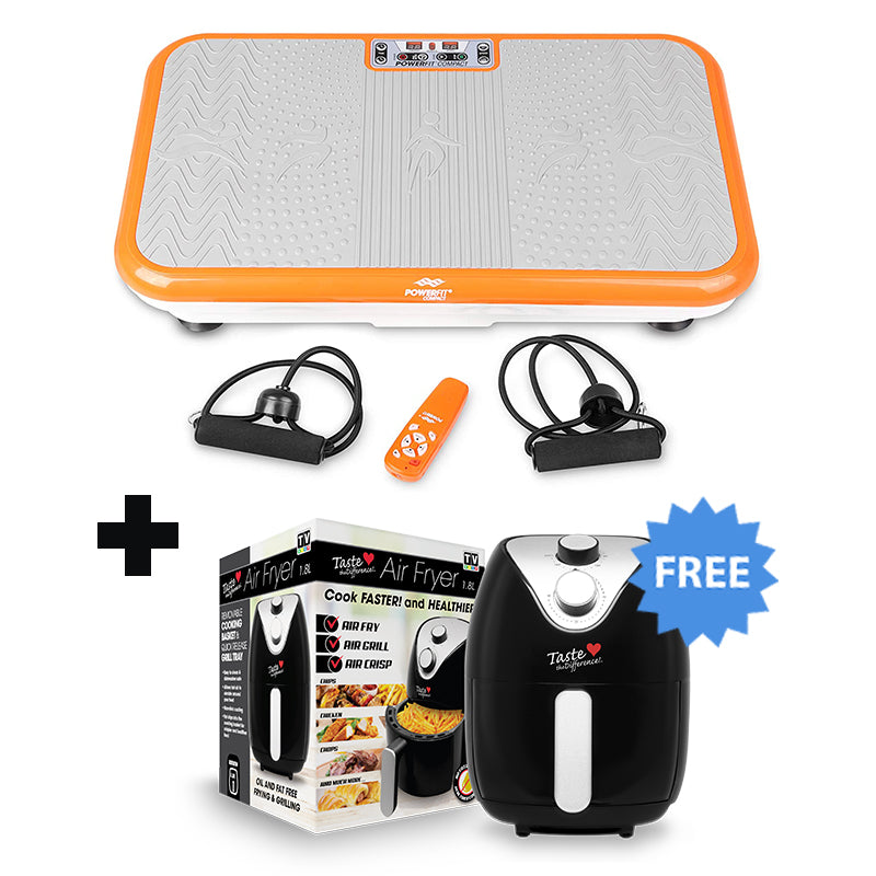 PowerFit Compact Air Fryer 1.8L - Healthy Oil-Free Cooking, Fast & Even Heating for Crispy Meals - Perfect for Small Kitchens, Dorms & RVs - Bake, Roast, Grill & Reheat with Ease