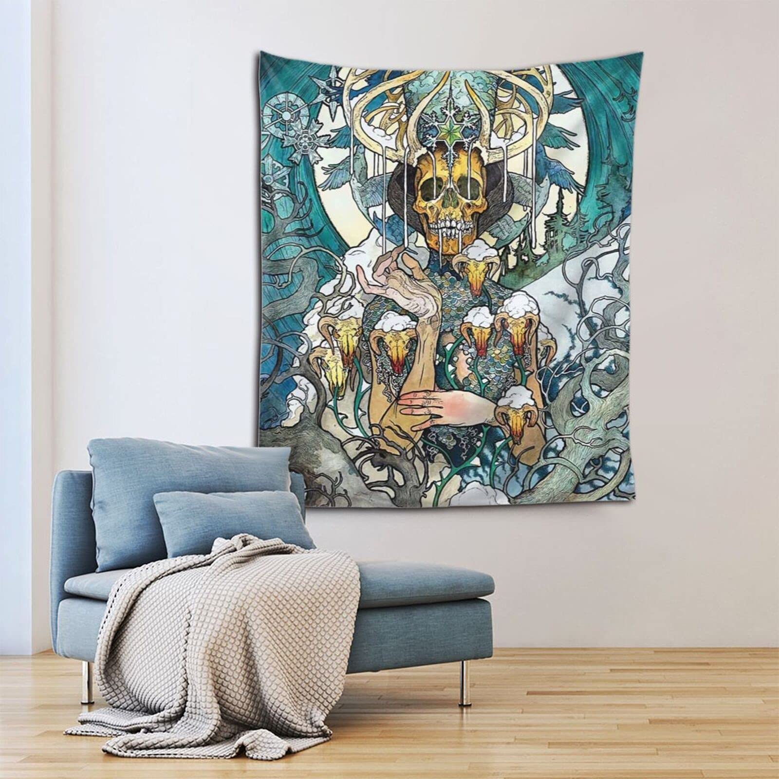 Baroness Tapestry Wall Hanging - Bohemian Decor for Bedroom, Living Room & Dorm - Handmade Cotton Art Tapestry for Home Decor, Yoga Studio & Meditation Space