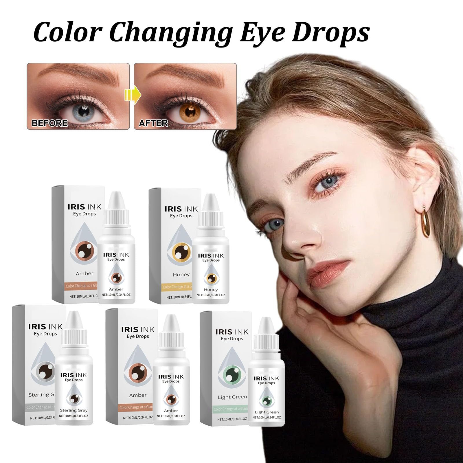Spectraeye Color Changing Eye Drops - Natural & Safe Formula to Lighten & Brighten Iris Color (5 Shades) | Perfect for Cosplay, Halloween Costumes & Special Effects Makeup