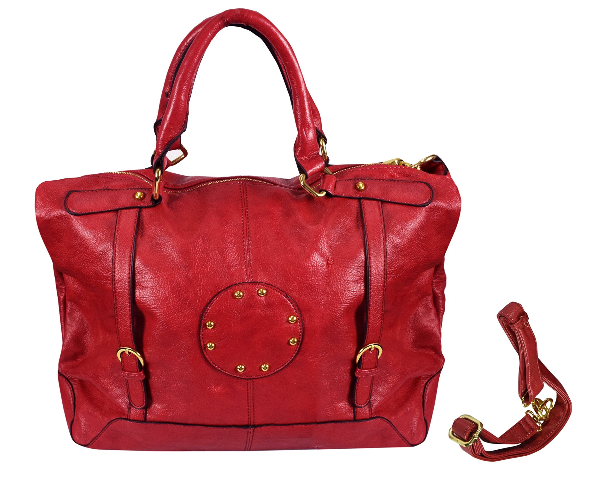 Stylish Women's Handbags with Metal Studded Embellishments & 3-in-1 Multiway Handles - Perfect for Work, Travel, and Everyday Use