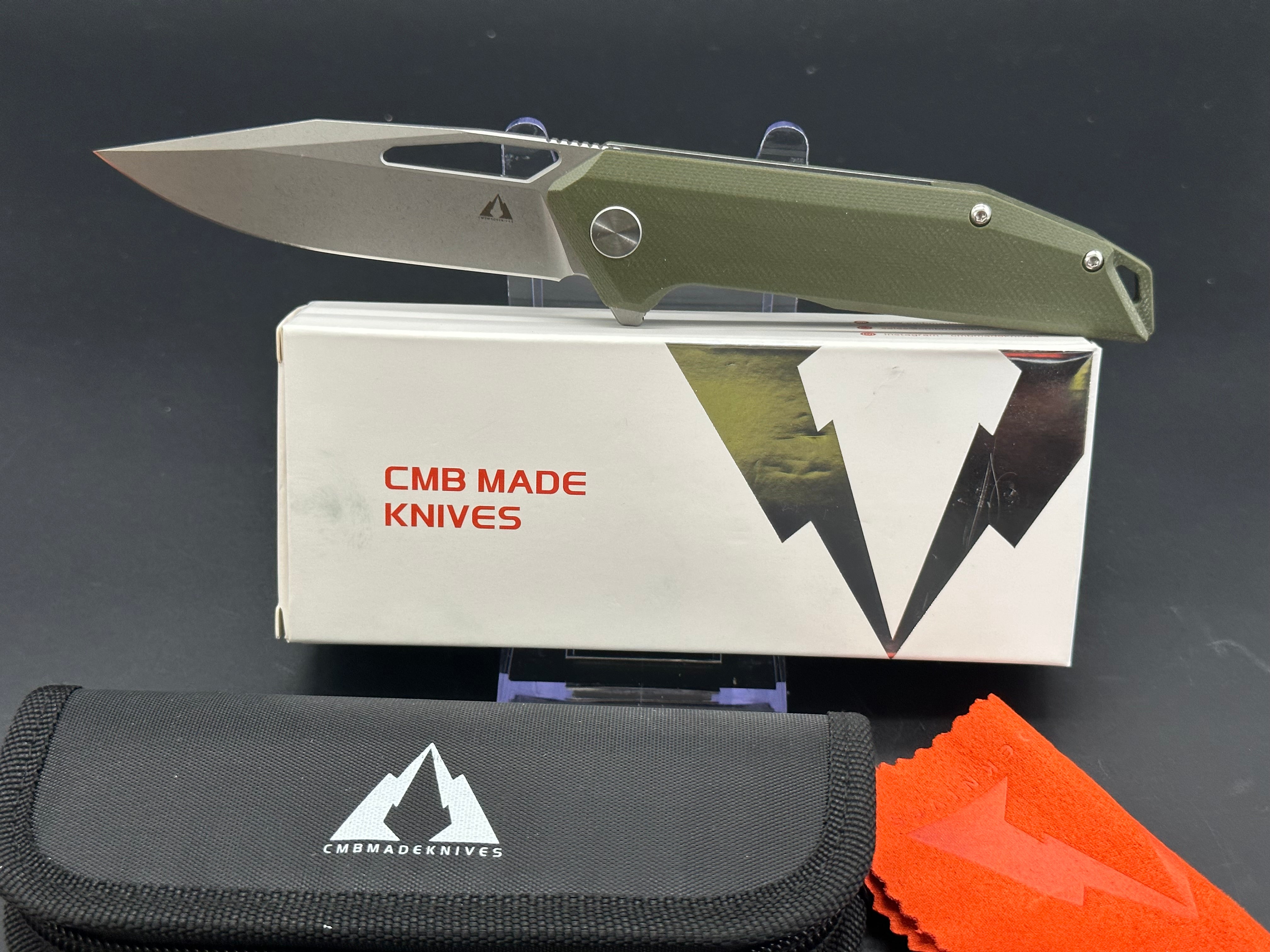 CMB LURKER Green G10 Folding Pocket Knife - Tactical EDC Knife for Outdoor Camping, Hiking & Survival Gear