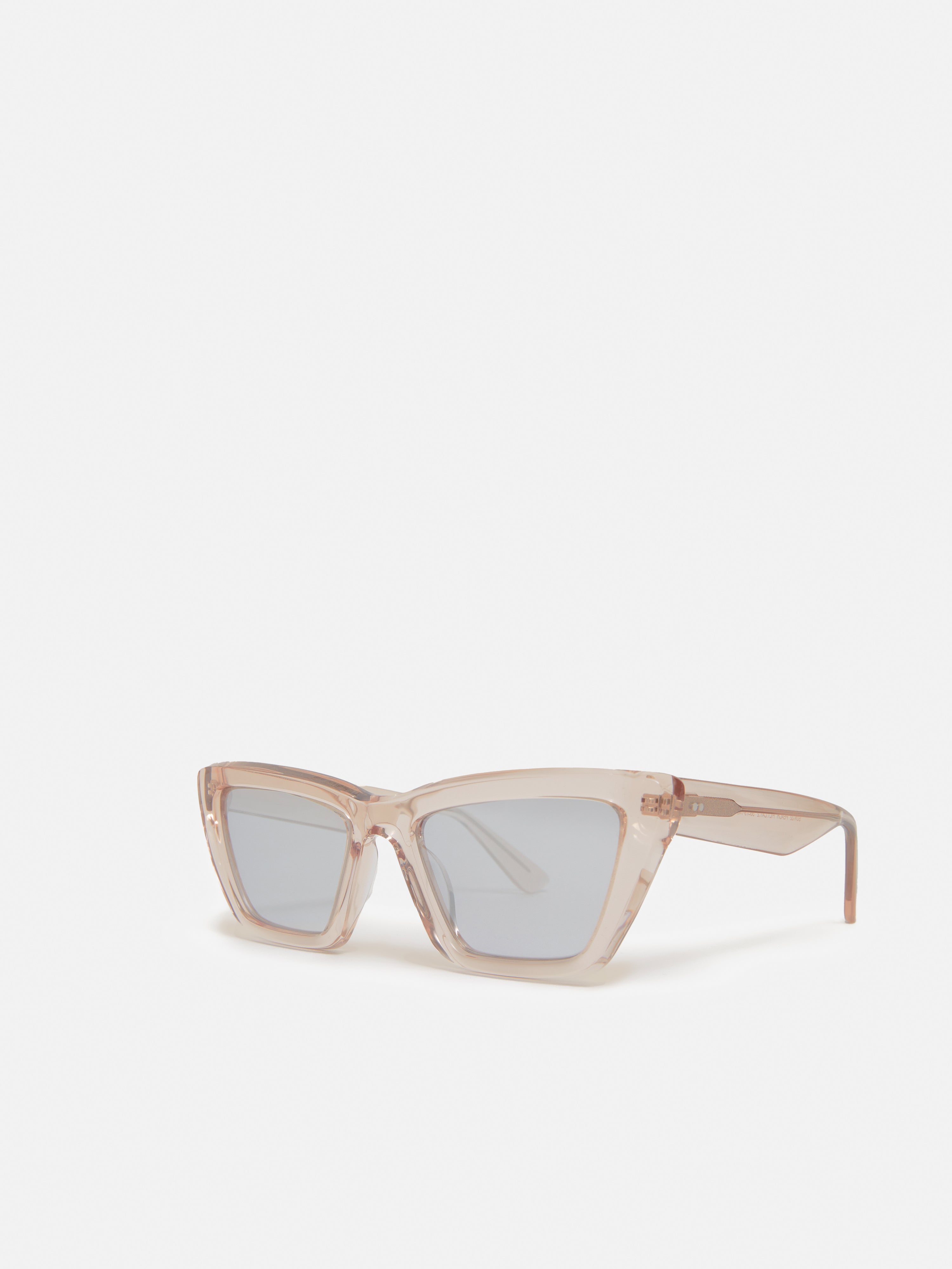 Shere Angled Cat Eye Sunglasses for Women - Trendy Peach Frame UV Protection - Perfect for Beach, Driving & Outdoor Activities