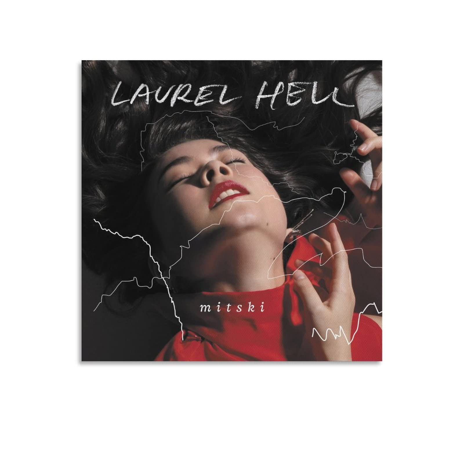 Mitski Laurel Hell Music Poster - Aesthetic Canvas Wall Art Print 20x20 Inches (50x50cm) - Perfect for Bedroom, Living Room & Music Studio Decor