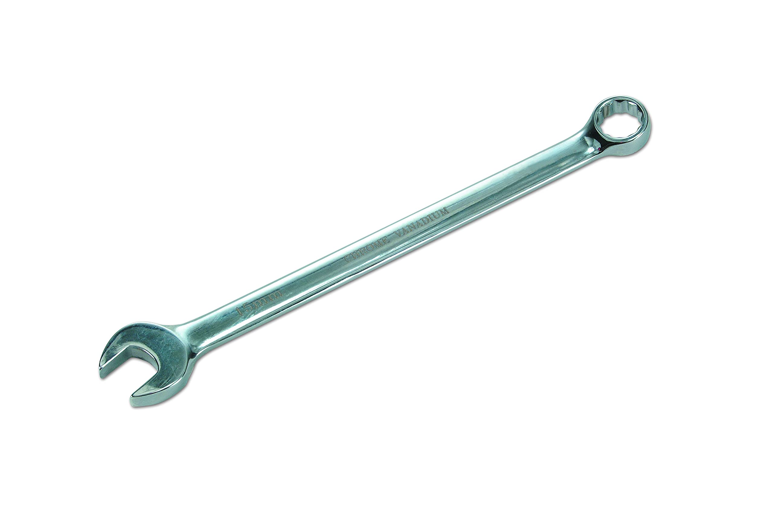 Laser 2362 Spanner - 15mm Long Polished Combination Wrench for Automotive Repair & DIY Projects