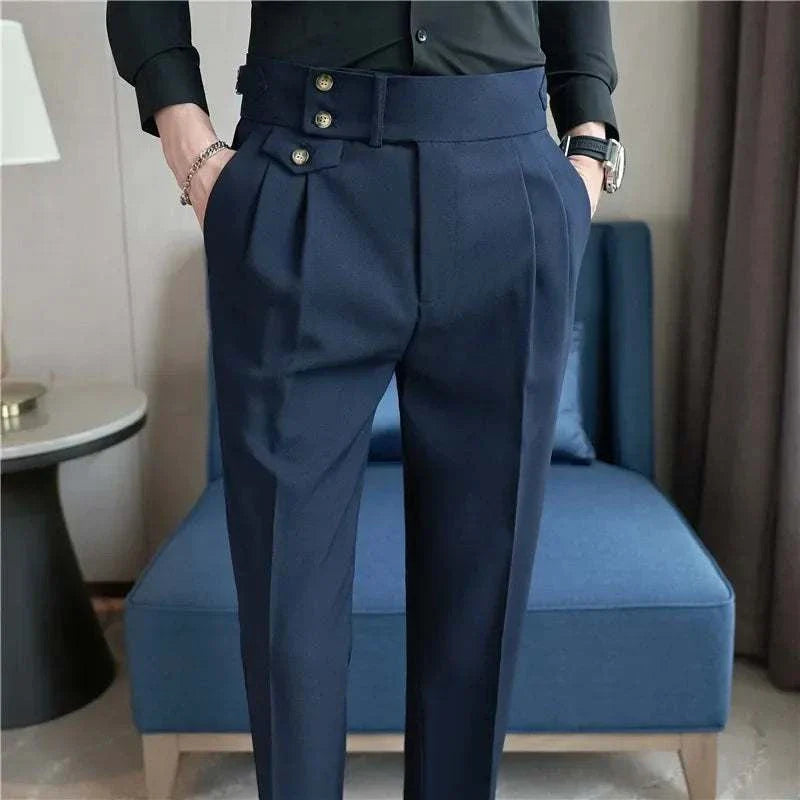 Slim Fit Suit Pants for Men - Elegant Formal Trousers for Business, Office & Special Occasions