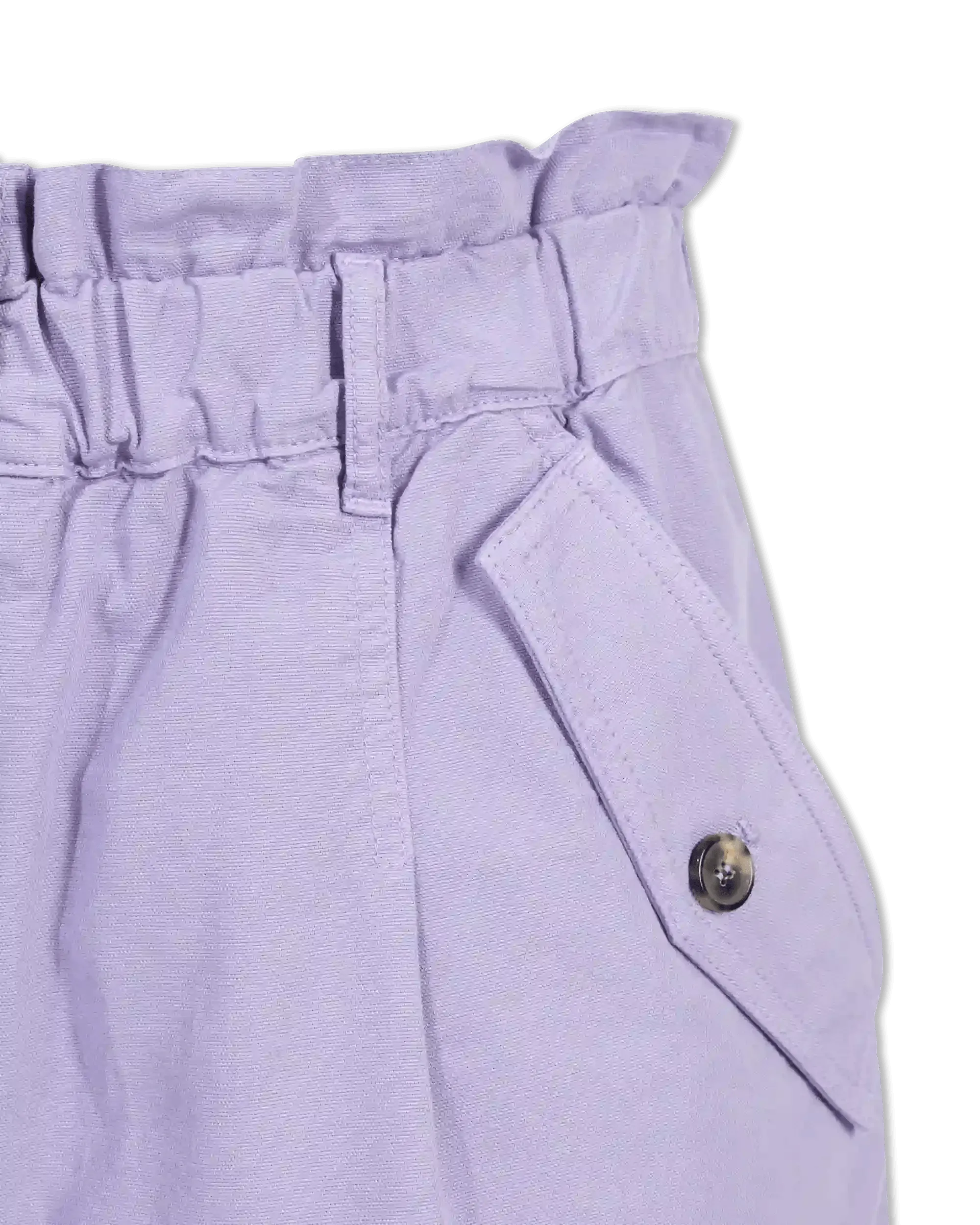 Stylish Paperbag Waist Cotton Shorts for Women - High Waisted Summer Casual Shorts with Drawstring - Perfect for Beach, Vacation & Everyday Wear