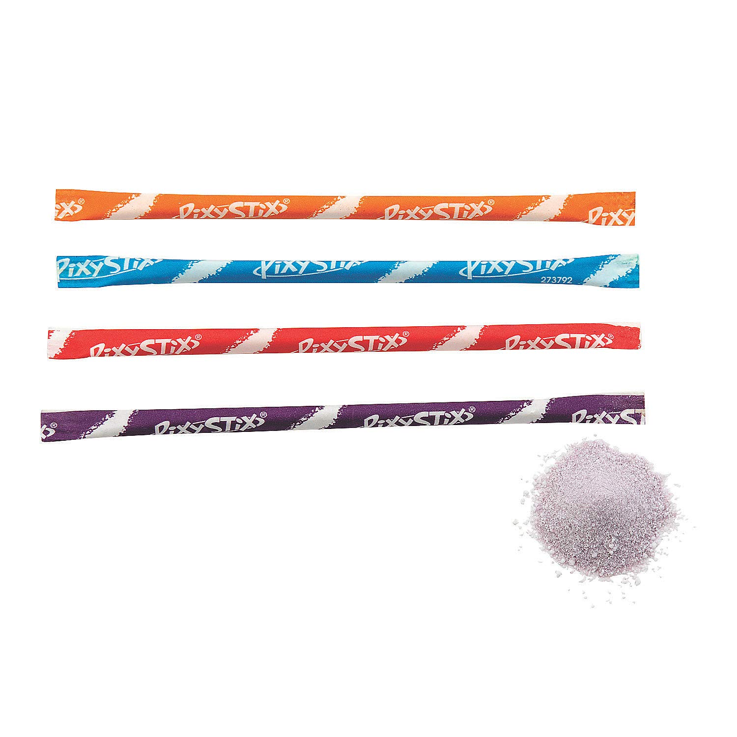 Fun Express Pixy Stix Candy Straws - 144ct Soft & Chewy Edible Candy Straws with Liquid & Powder Fillings - Perfect for Birthday Parties, Halloween Treats & School Events