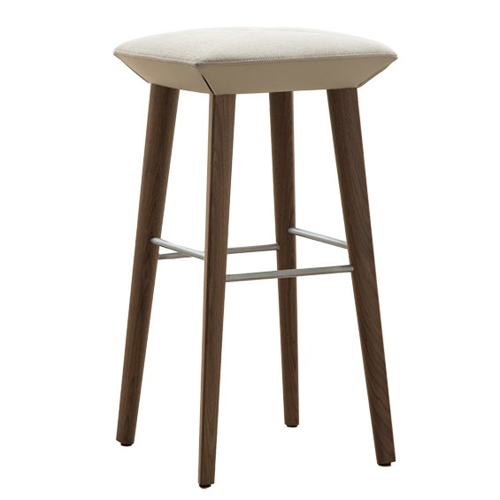Tonon Beret Bar Stool - Modern Counter Height Stool with Metal Base for Kitchen Island, Breakfast Bar & Home Decor
