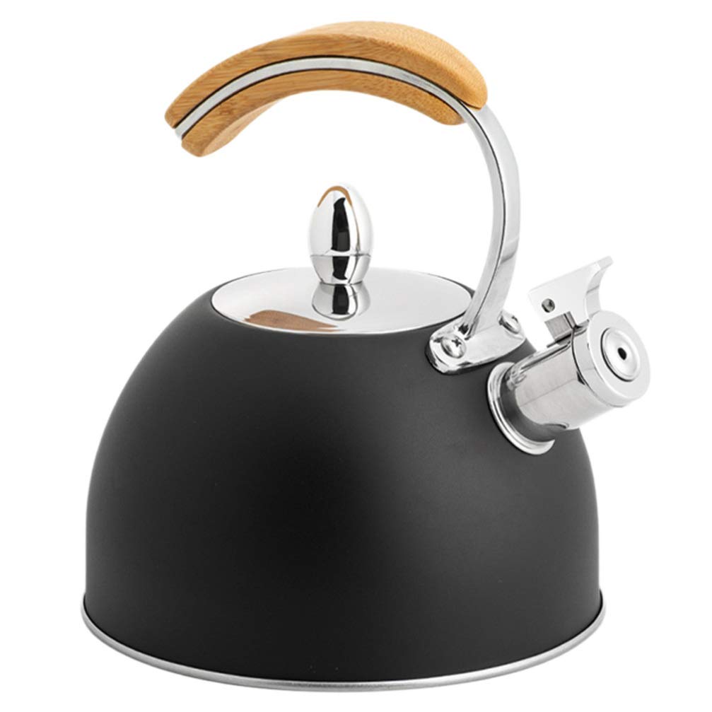 1 Pc Stainless Steel Whistling Tea Kettle - Portable Household Water Heating Kettle for Stovetop & Camping - Durable & Practical Kitchen Essential for Tea, Coffee & Hot Water