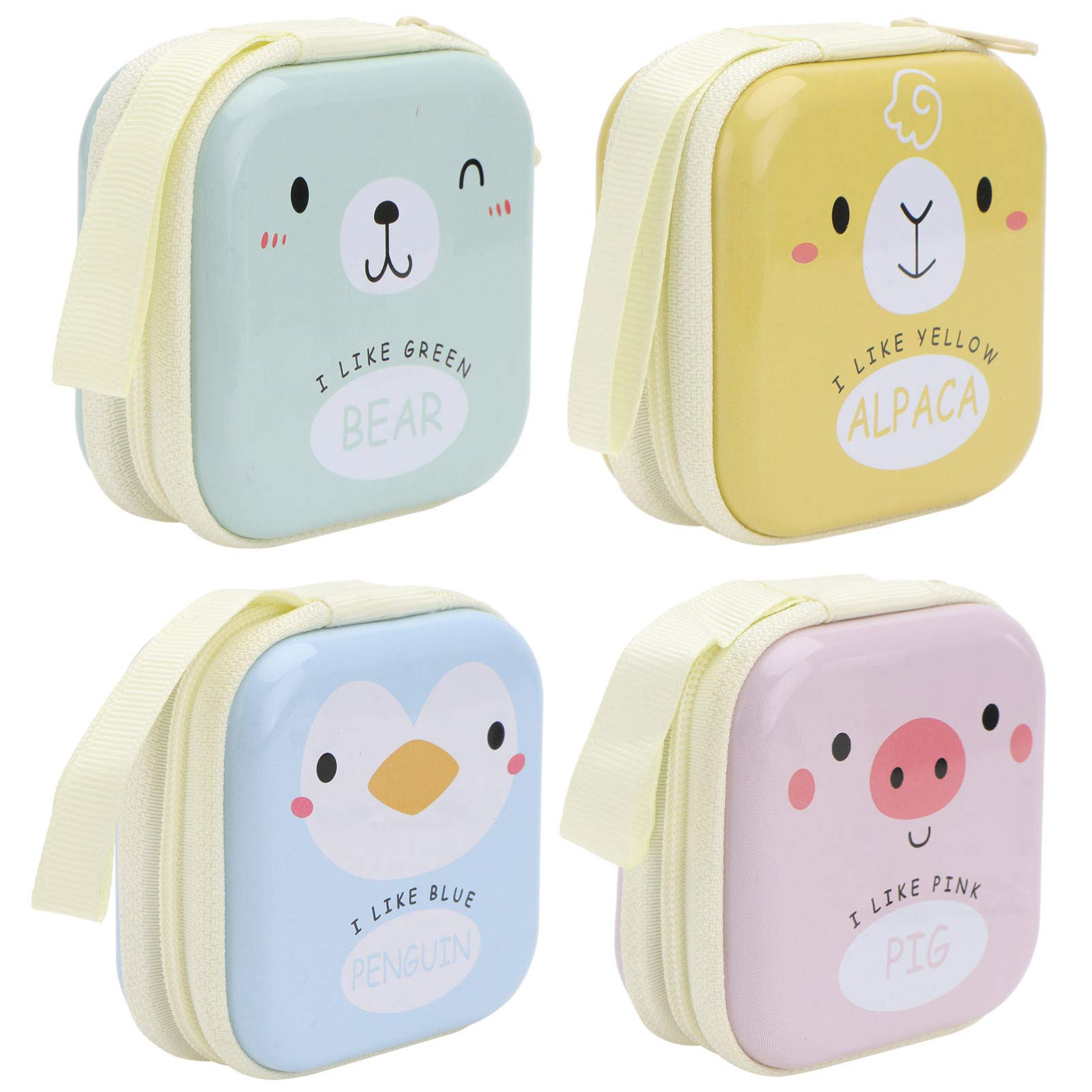 Cabilock 4Pcs Cartoon Tin Coin Purse - Cute Tinplate Money Holder for Kids, Perfect for Birthday Gifts & Party Favors | Ideal for Saving Coins, Small Treasures & Classroom Rewards
