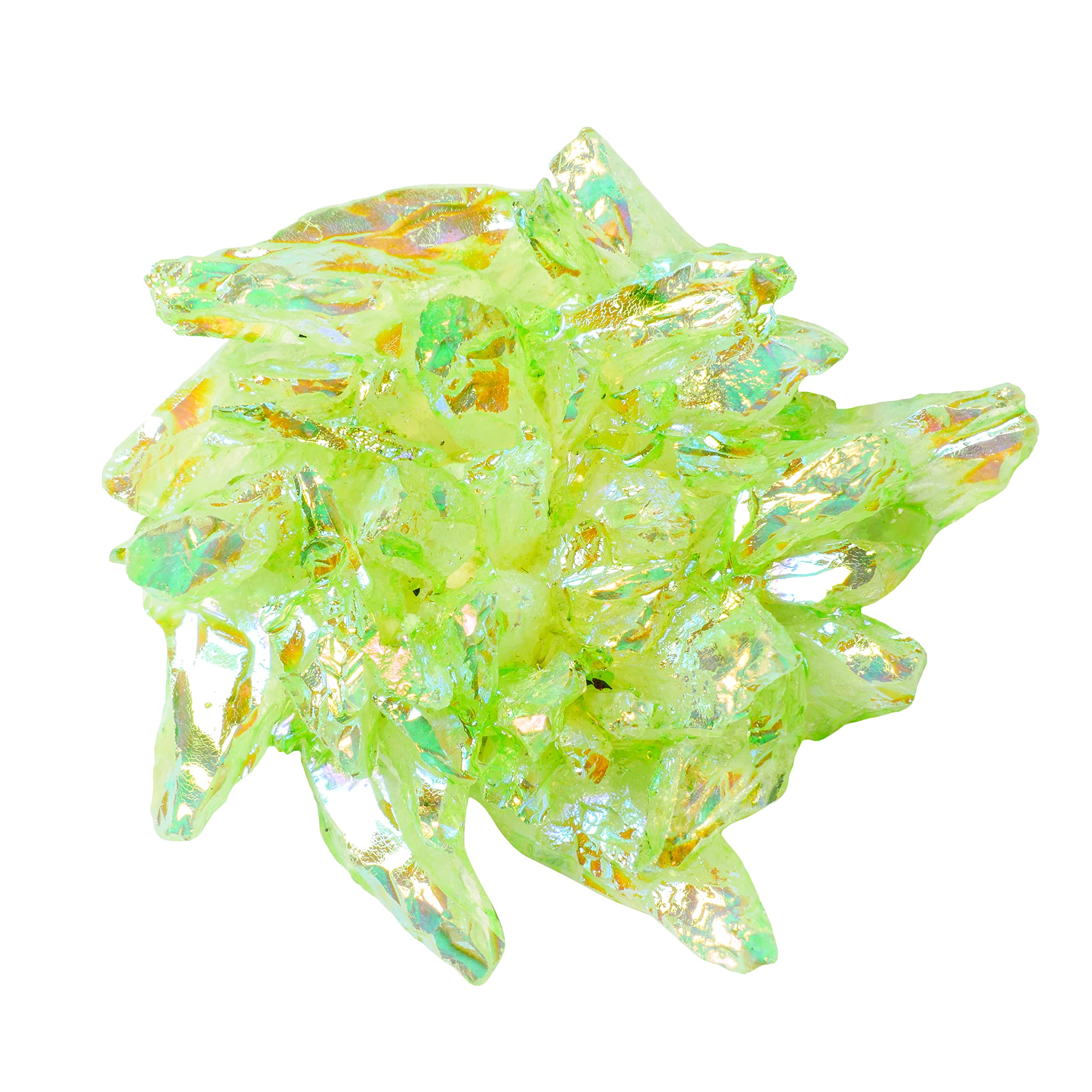 PYOR Natural Raw Rock Crystal Cluster - Rainbow Color Polished Gemstones for Home Decor, Energy Balancing, Reiki Healing & Good Luck | Geode Point Stone Set for Meditation, Feng Shui & Spiritual Gifts
